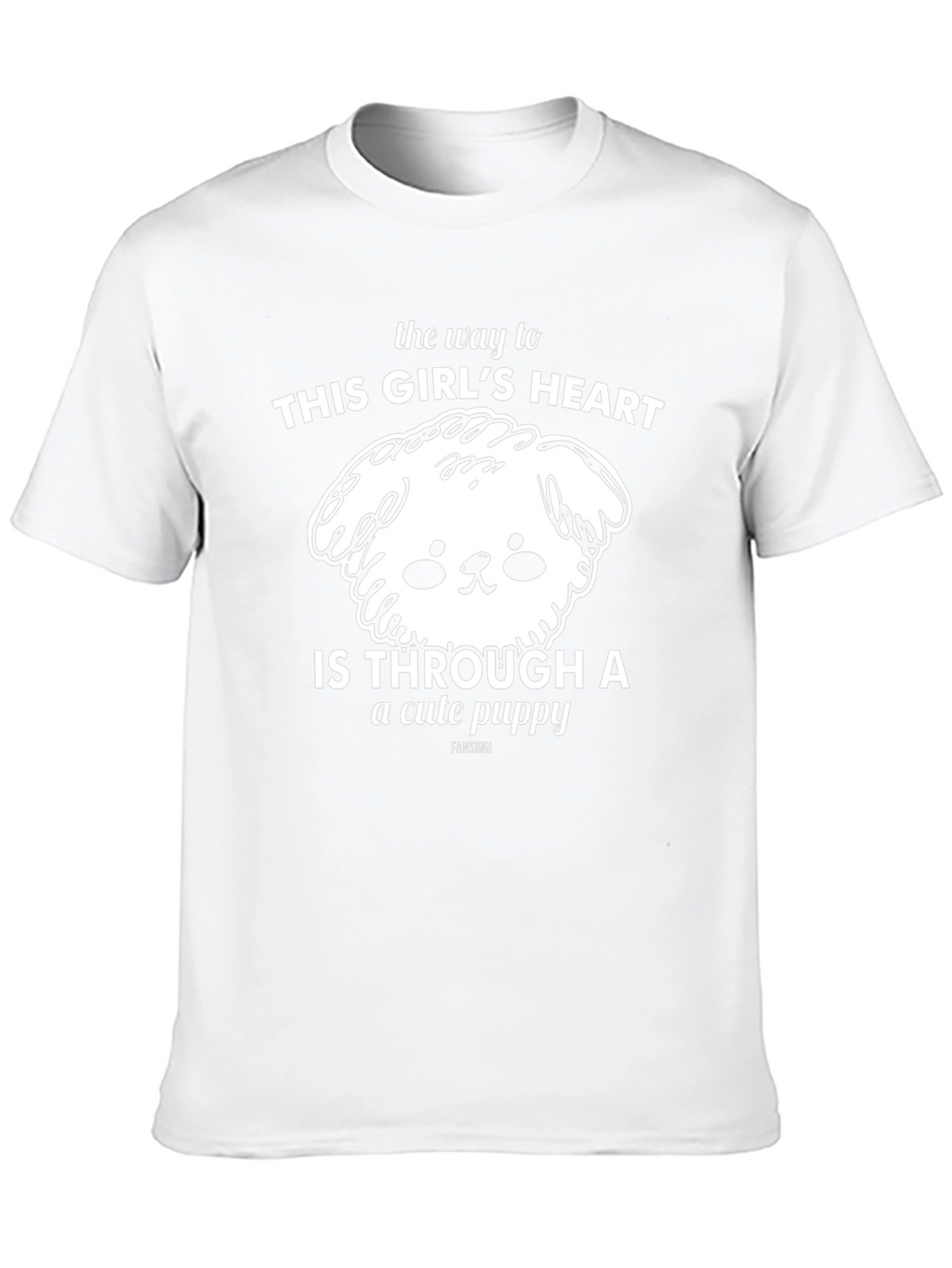 Cute Puppy Graphic T-Shirt: Way to Her Heart
