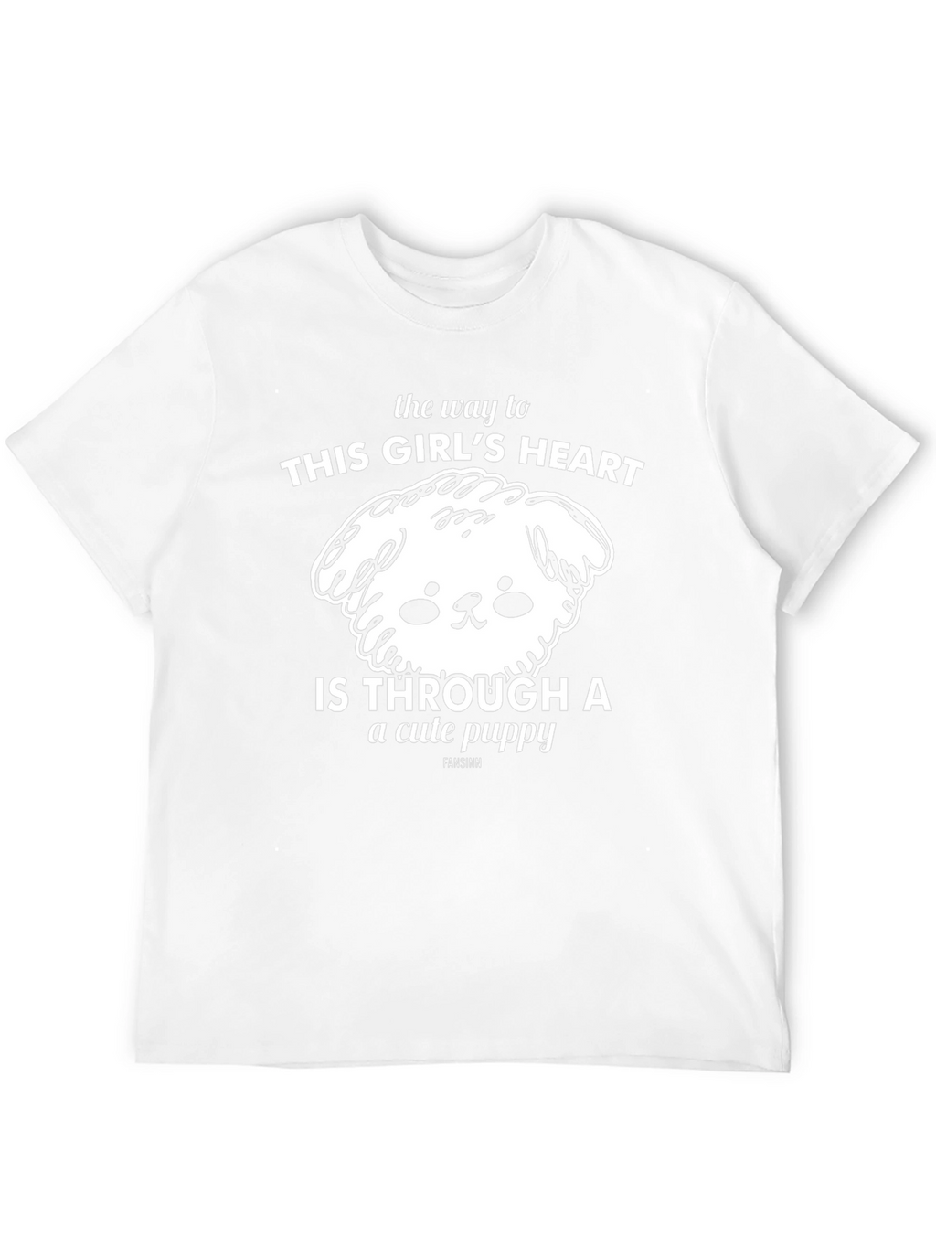 Cute Puppy Graphic T-Shirt: Way to Her Heart