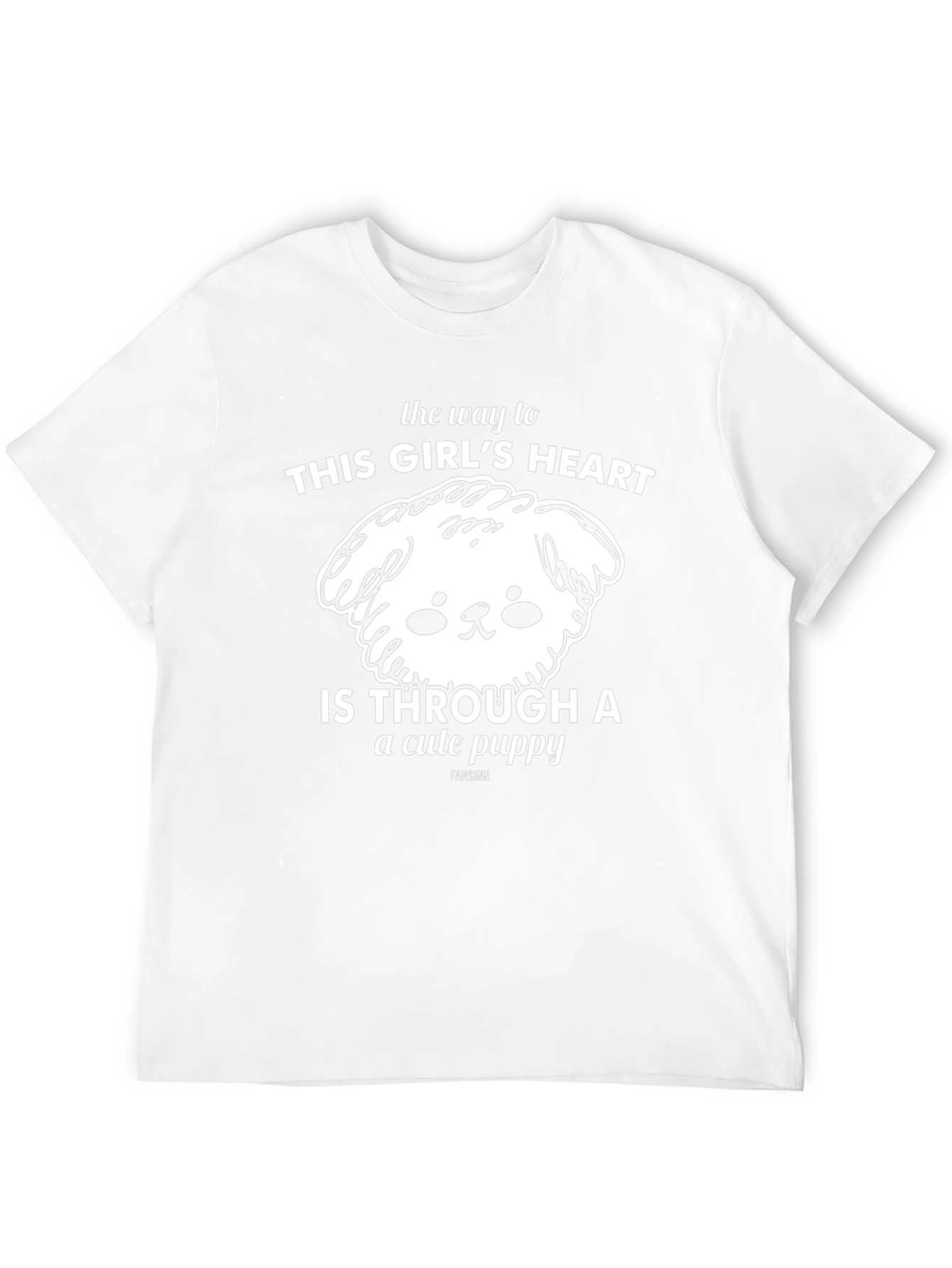 Cute Puppy Graphic T-Shirt: Way to Her Heart