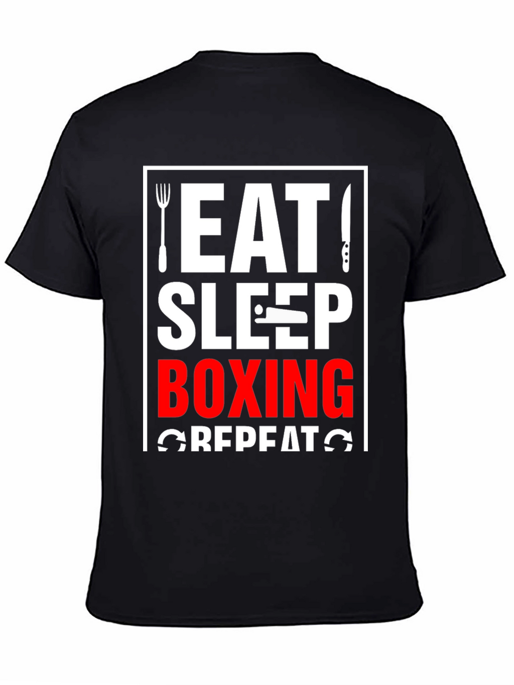 Eat Sleep Boxing Repeat Black T-Shirt