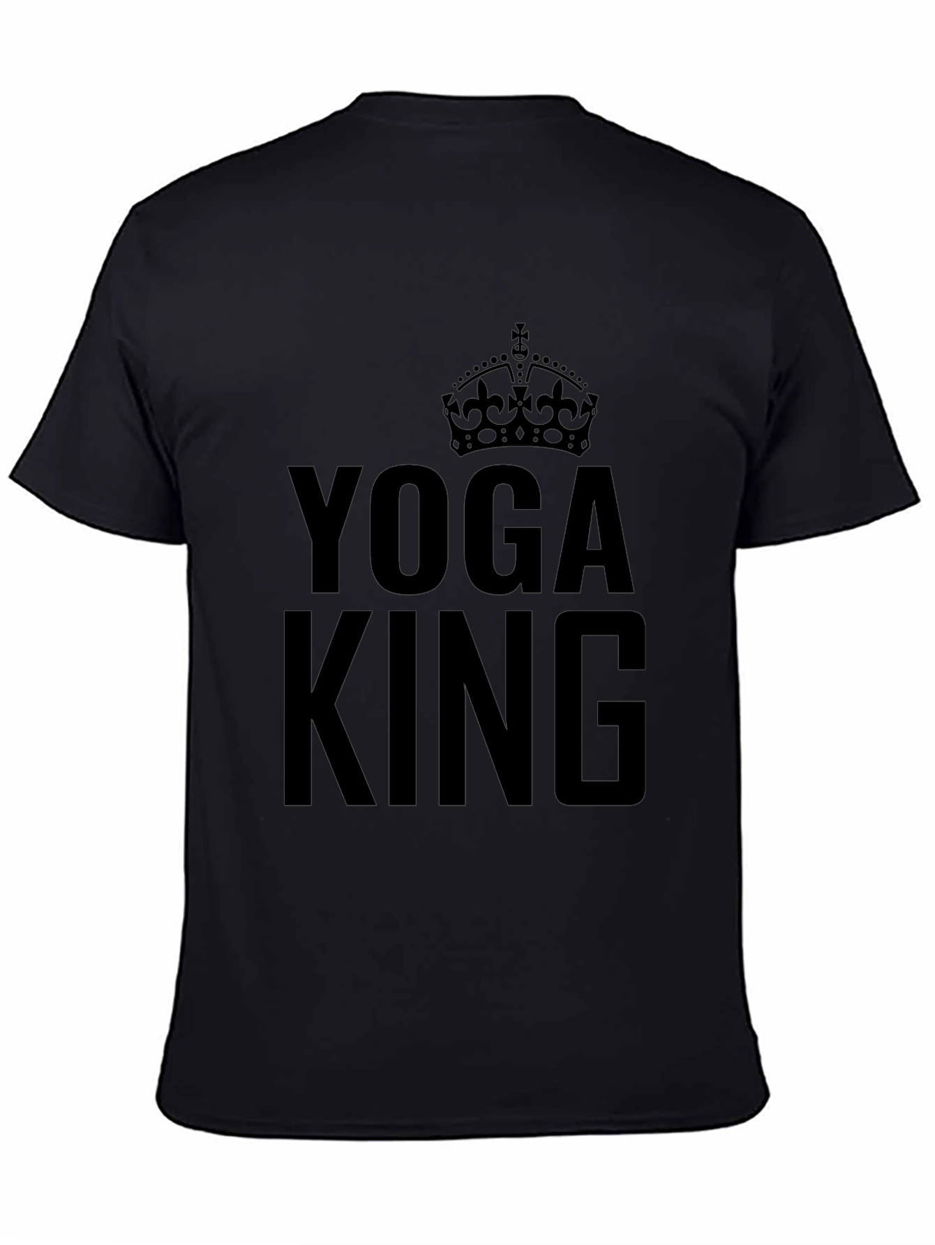 Yoga King Graphic Tee - Black Crew Neck