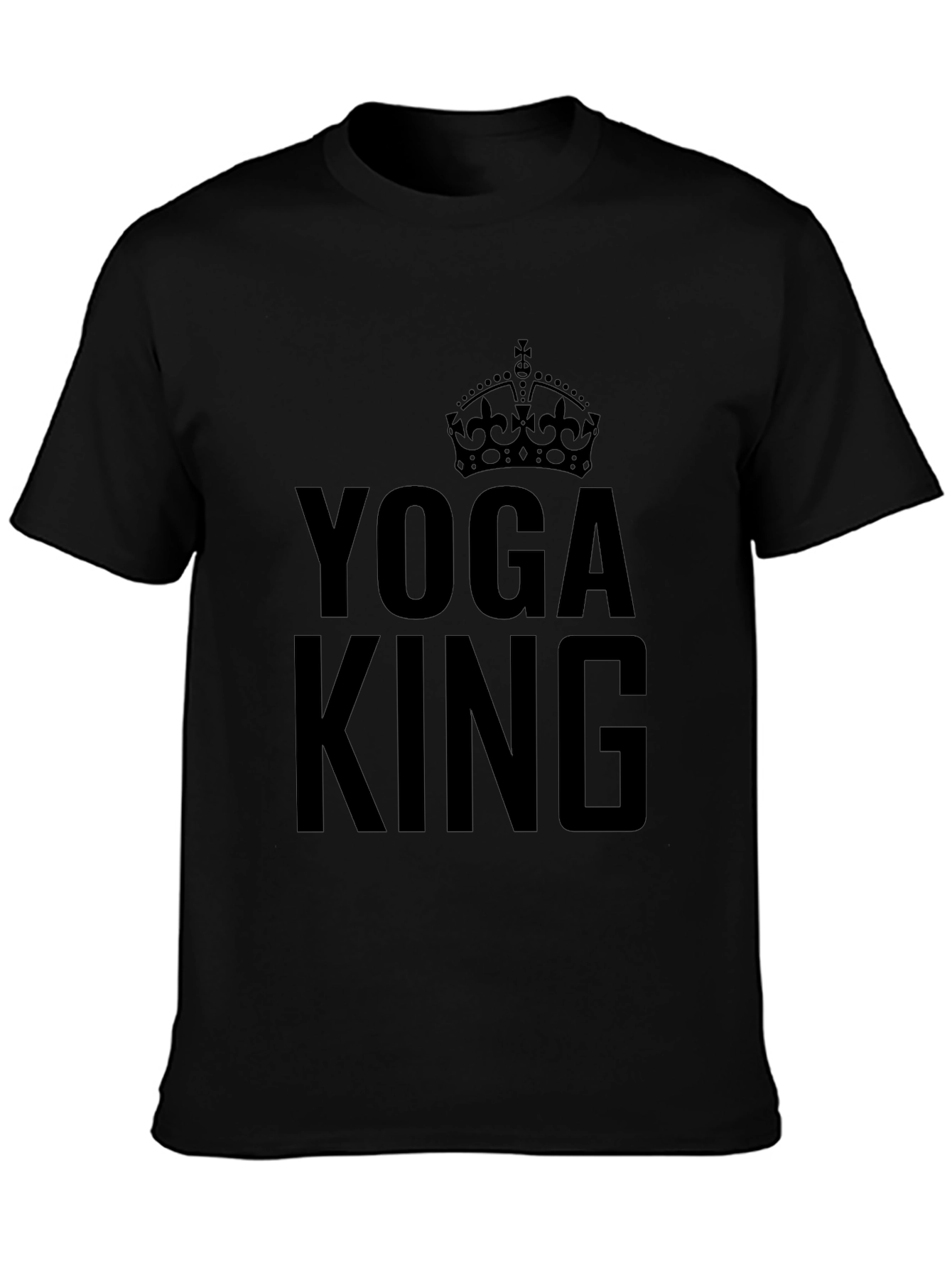 Yoga King Graphic Tee - Black Crew Neck