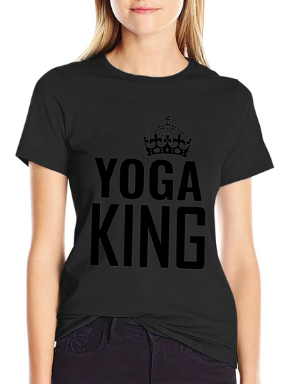 Yoga King Graphic Tee - Black Crew Neck