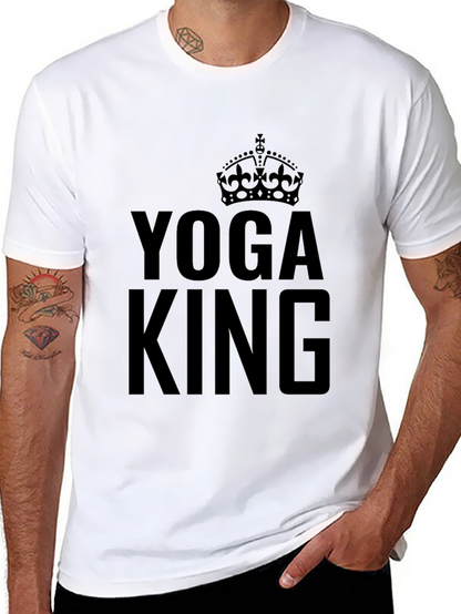 Yoga King Graphic Tee - Black Crew Neck