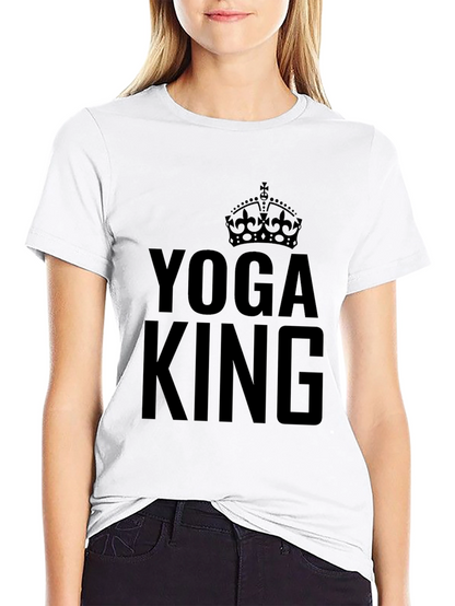 Yoga King Graphic Tee - Black Crew Neck
