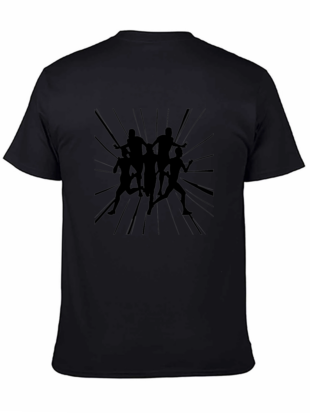 Graphic Tee: Mens Black Runner Silhouette T-Shirt