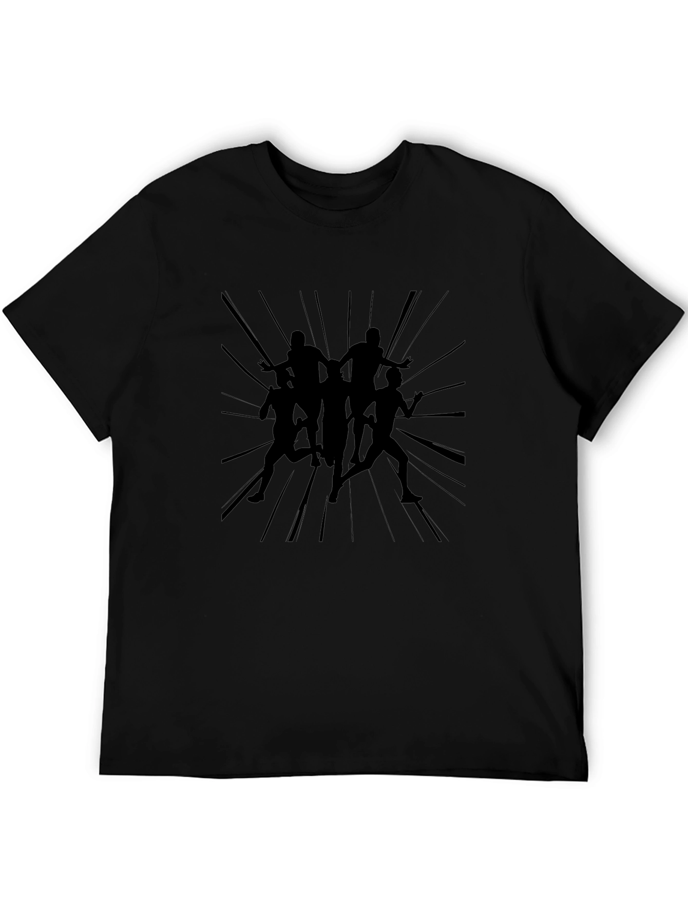 Graphic Tee: Mens Black Runner Silhouette T-Shirt