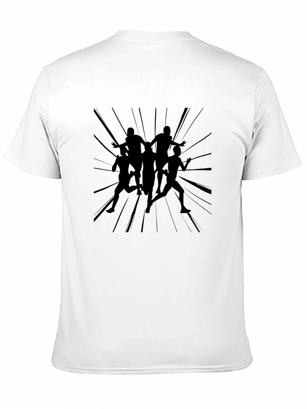 Graphic Tee: Mens Black Runner Silhouette T-Shirt