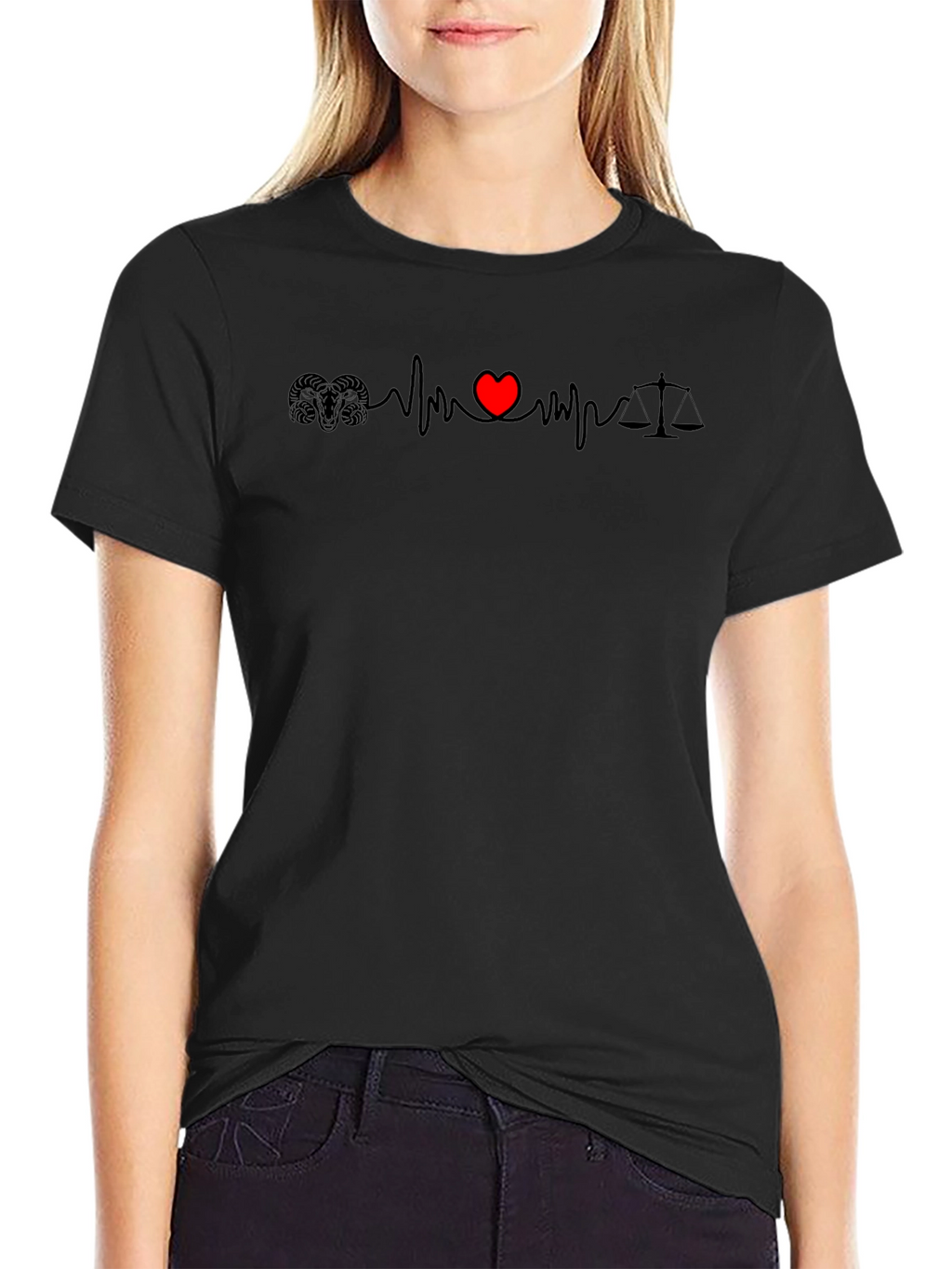 Heartbeat Scales of Justice T-Shirt