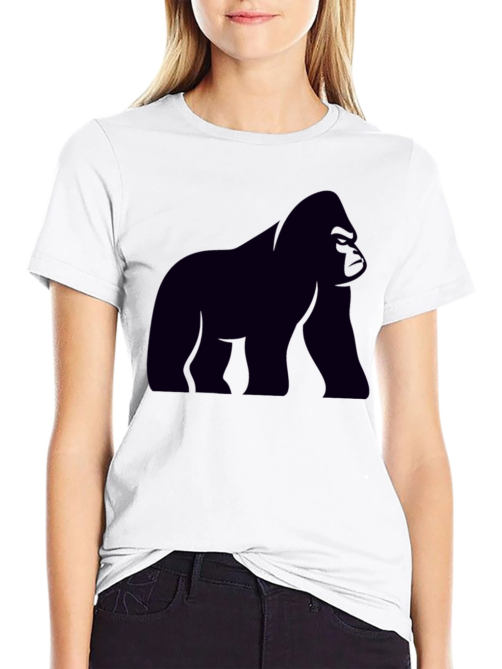 Gorilla Graphic Tee - Black Cotton T-Shirt