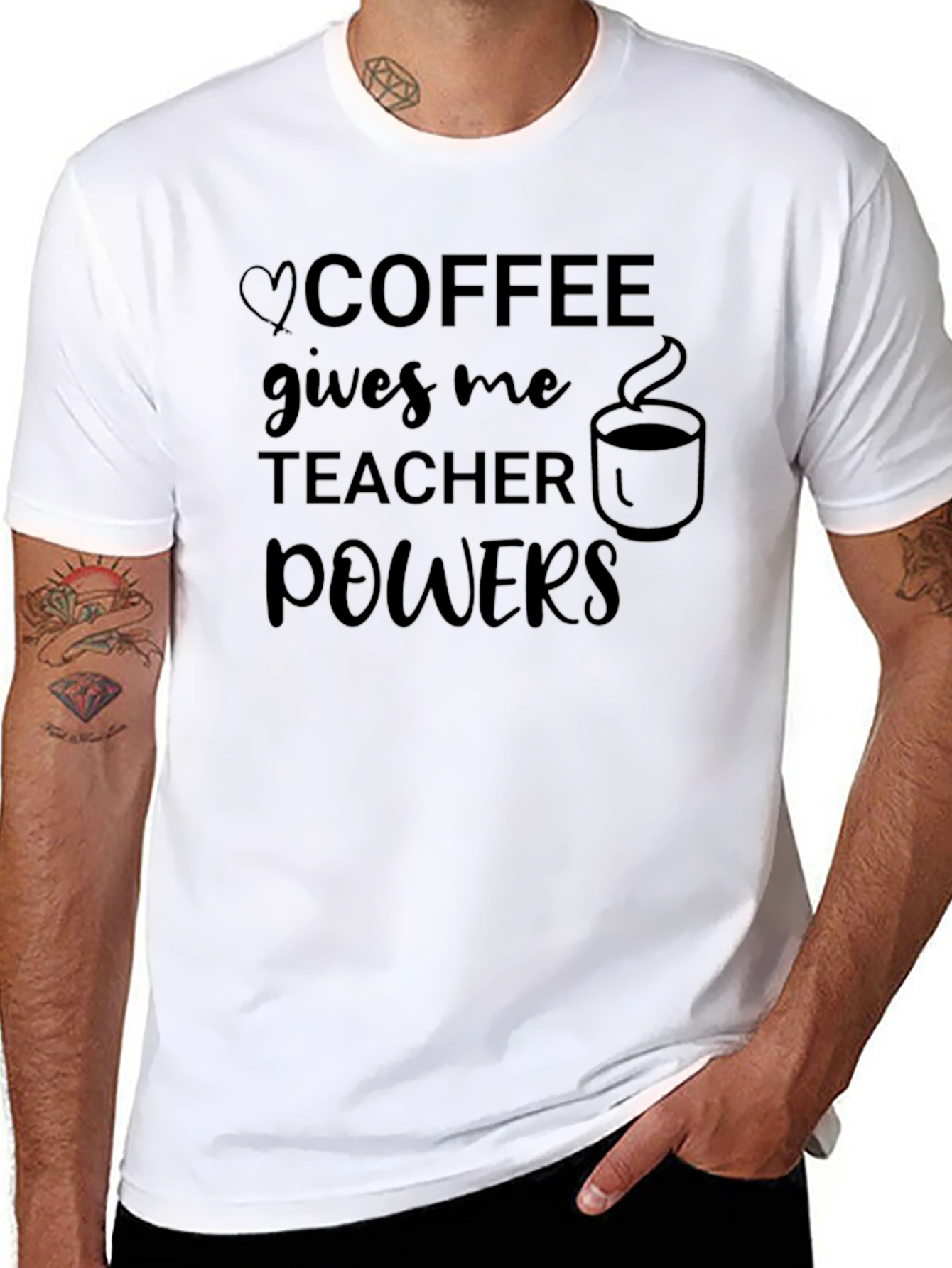 Coffee Gives Me Teacher Powers Graphic T-Shirt