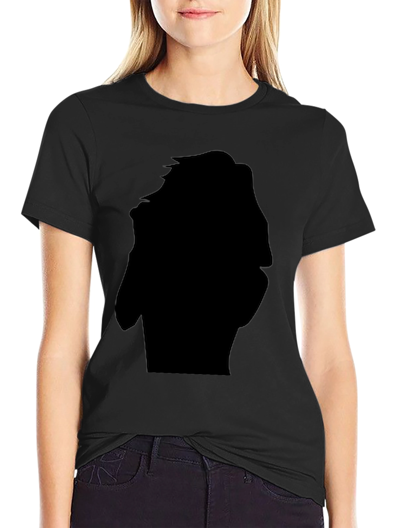 Stylish Black Silhouette Graphic T-Shirt