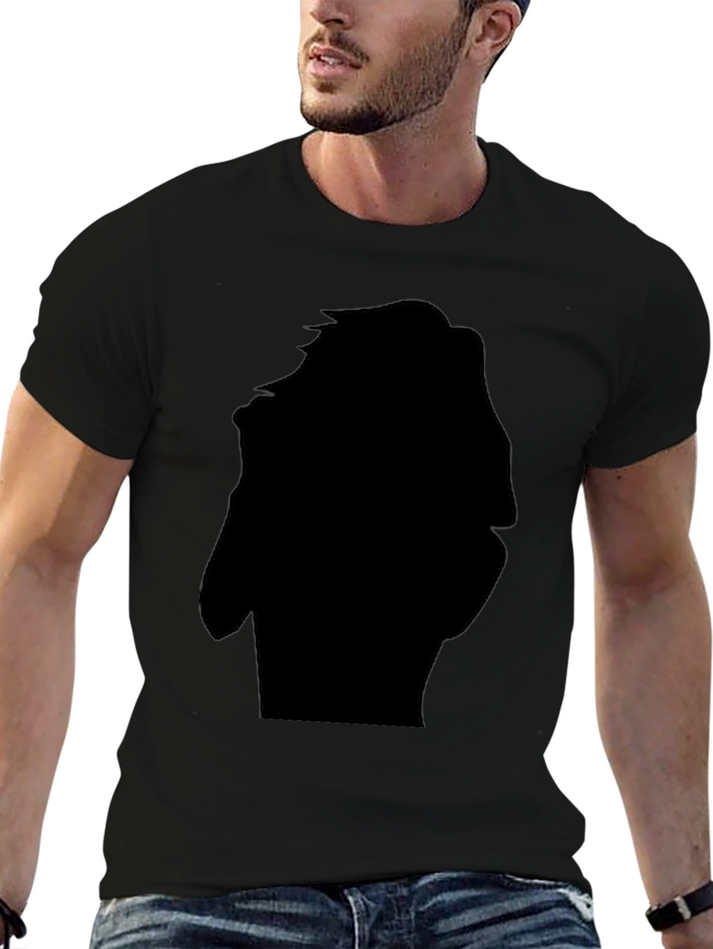 Stylish Black Silhouette Graphic T-Shirt