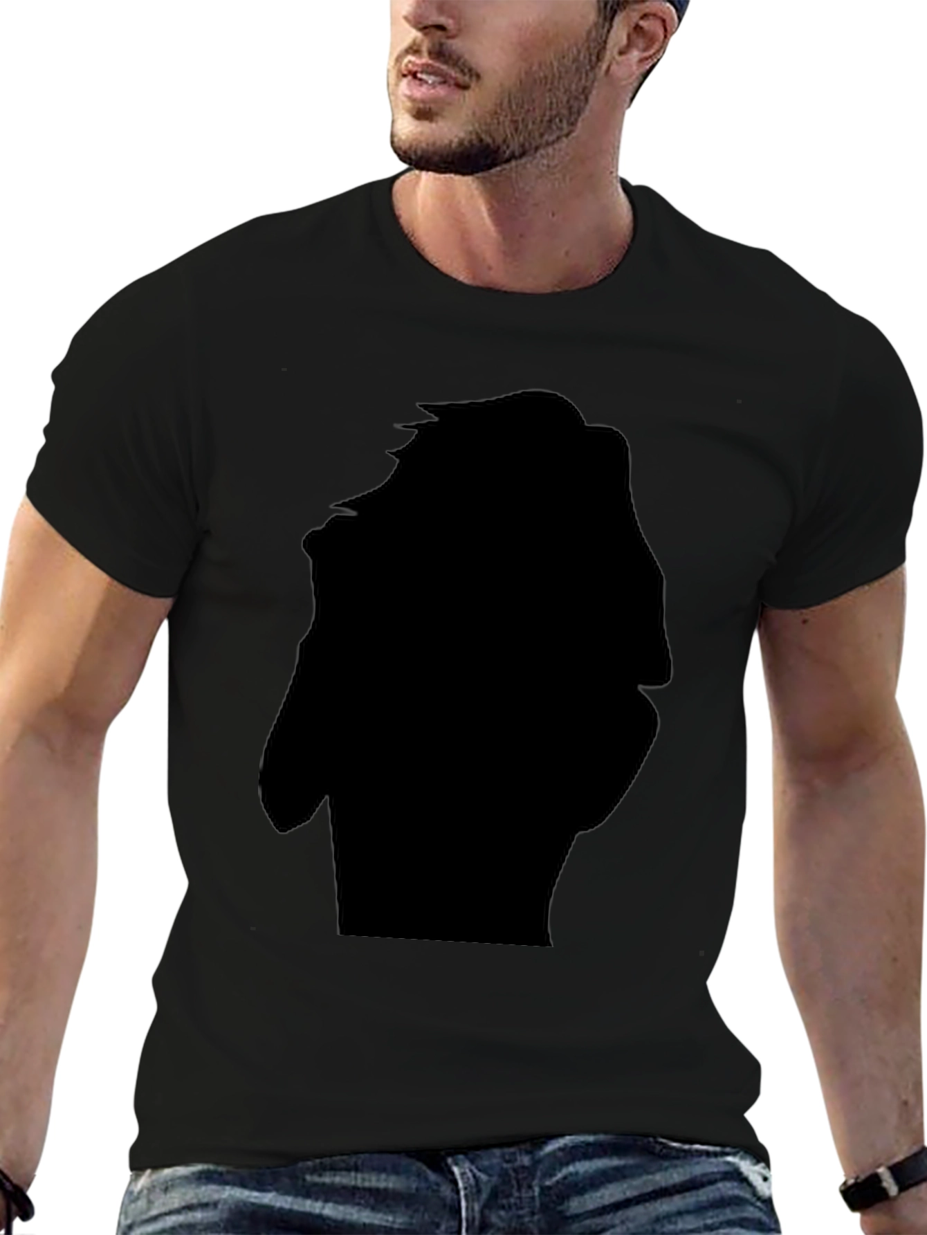 Stylish Black Silhouette Graphic T-Shirt