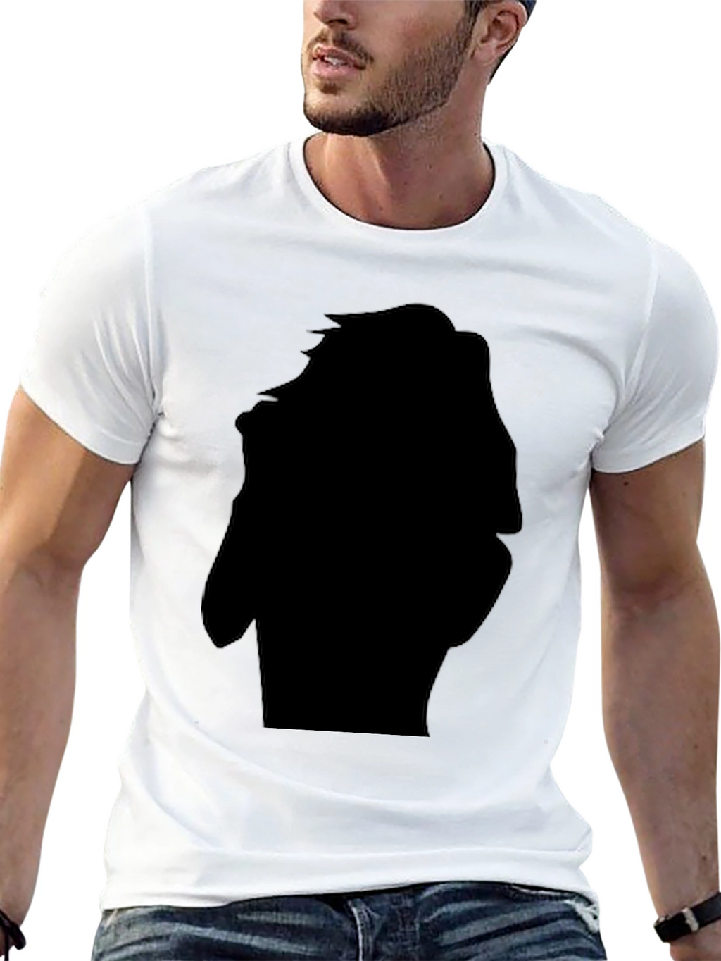 Stylish Black Silhouette Graphic T-Shirt