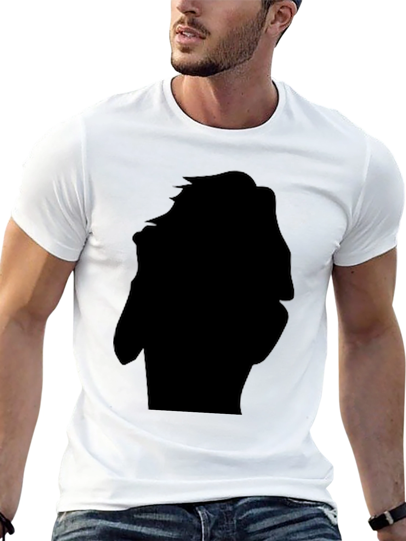 Stylish Black Silhouette Graphic T-Shirt