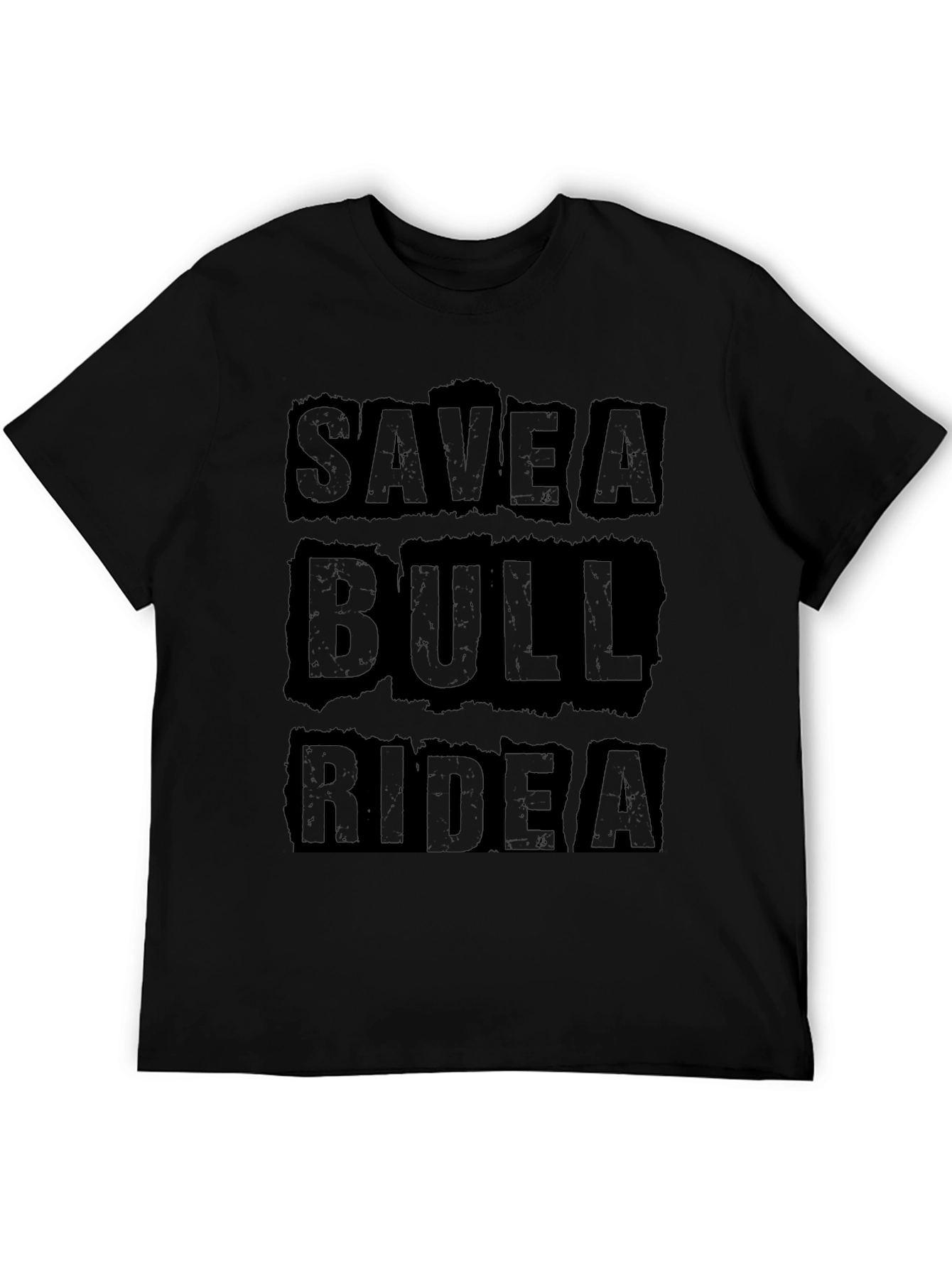 Save A Bull Ride A Cowboy Black T-Shirt