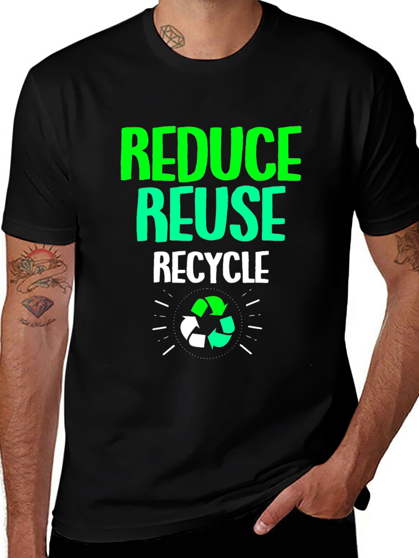 Eco-Friendly Reduce Reuse Recycle Graphic Tee