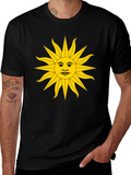 Sun Graphic Black T-Shirt - Unique Design