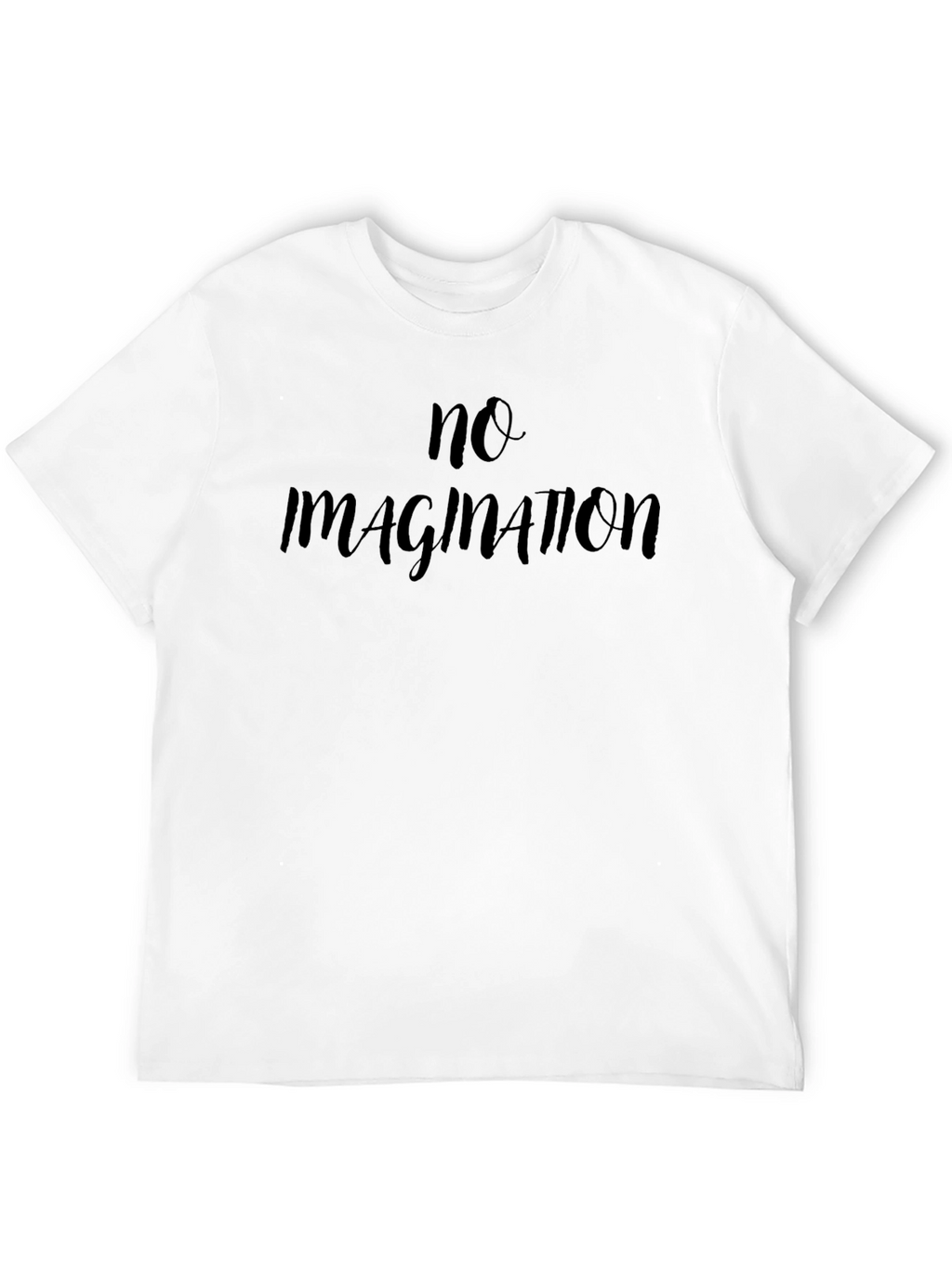 No Imagination Black T-Shirt Graphic Tee