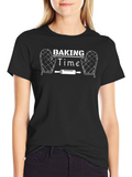 Baking Time T-Shirt Oven Mitts & Rolling Pin Design