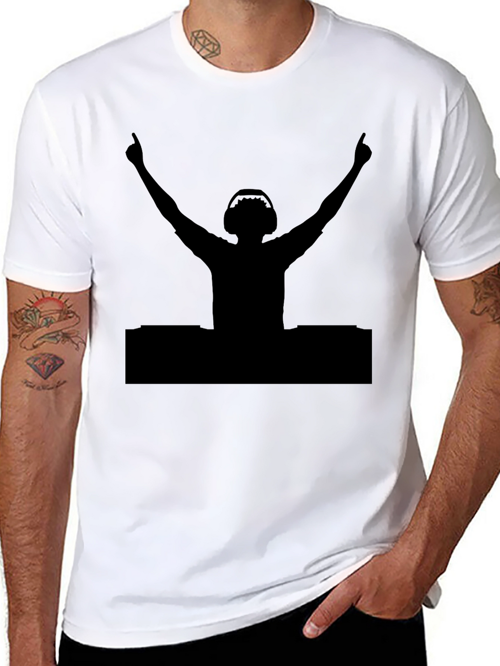 DJ Silhouette Black T-Shirt