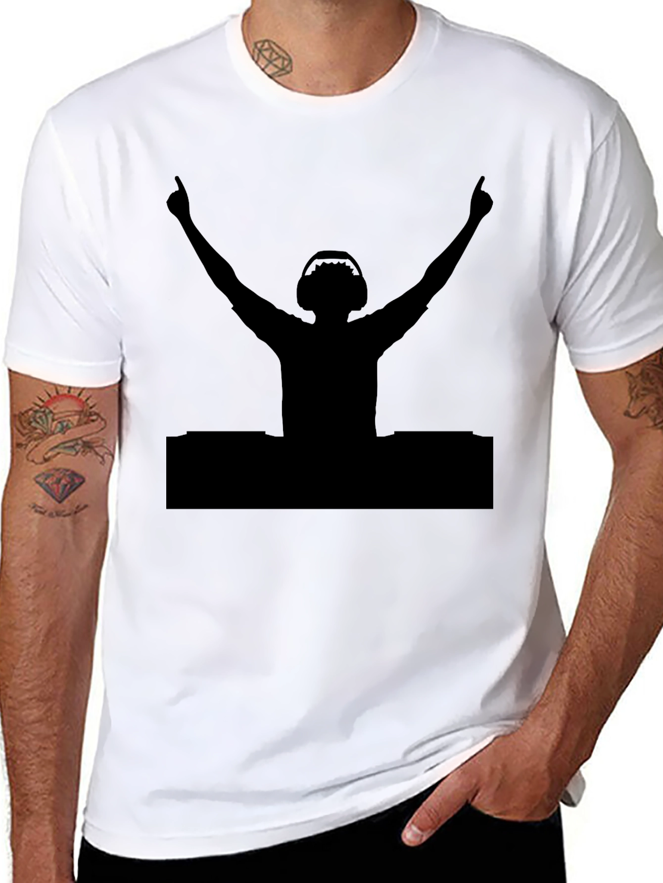 DJ Silhouette Black T-Shirt