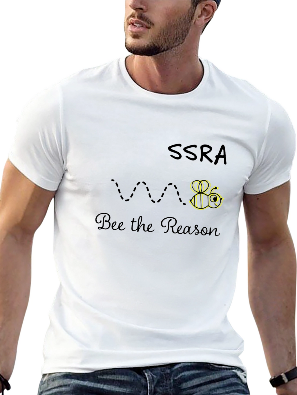 SSRA Bee the Reason Black Graphic Tee