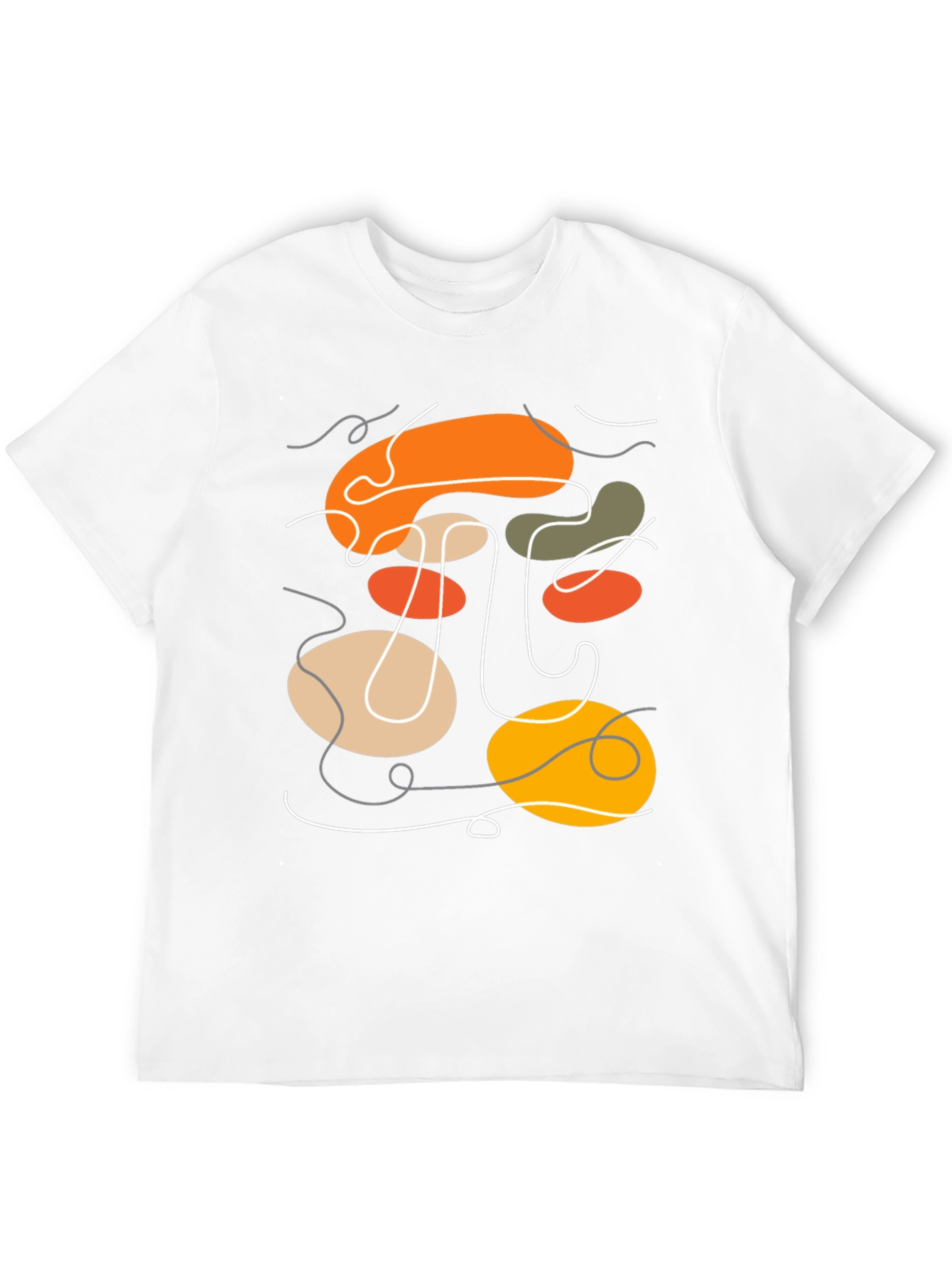 Abstract Graphic Print Black T-Shirt