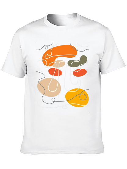 Abstract Graphic Print Black T-Shirt