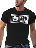 Photographer Graphic T-Shirt - Black Crew Neck