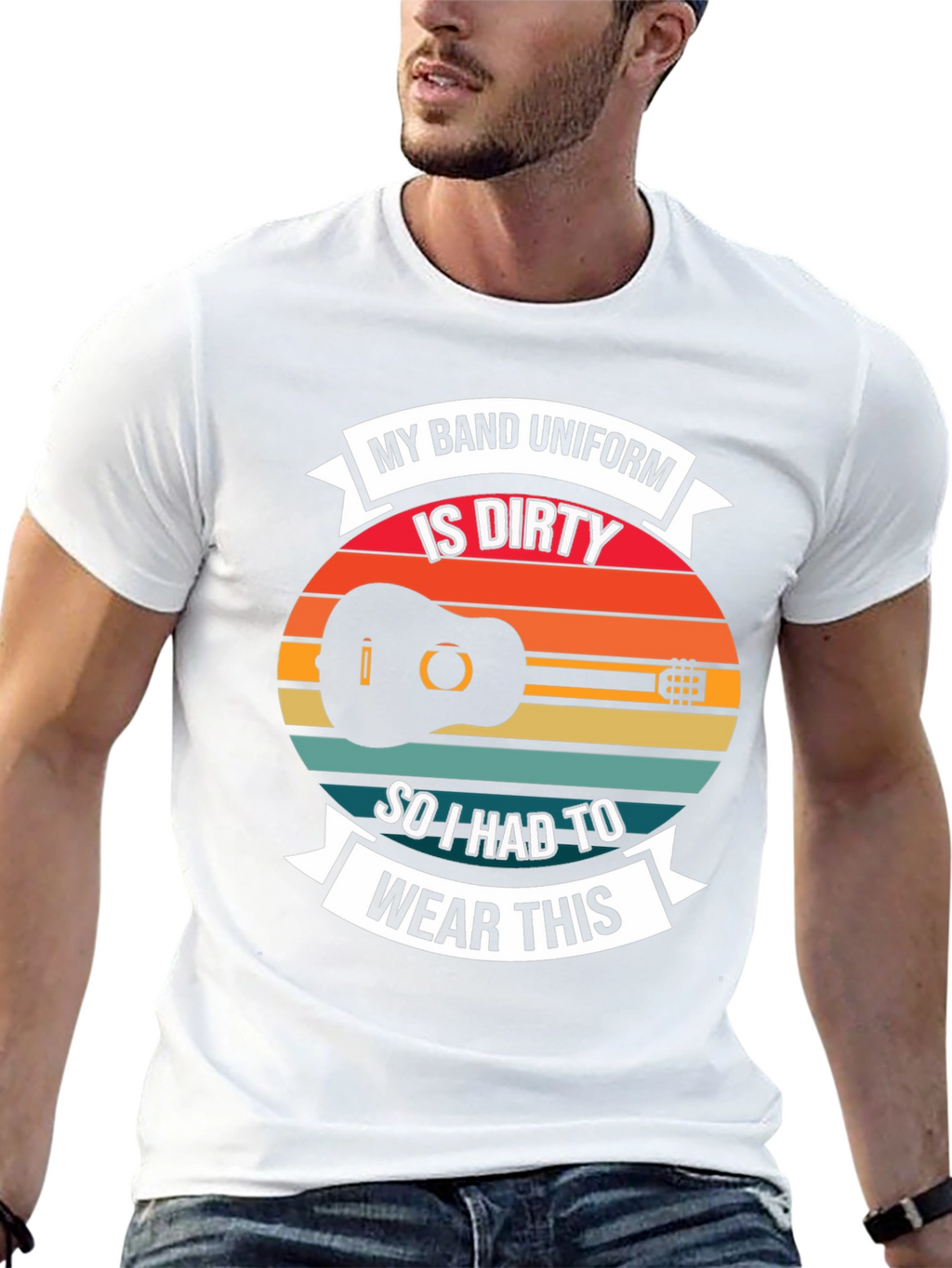 My Band Uniform is Dirty T-Shirt Guitar Funny