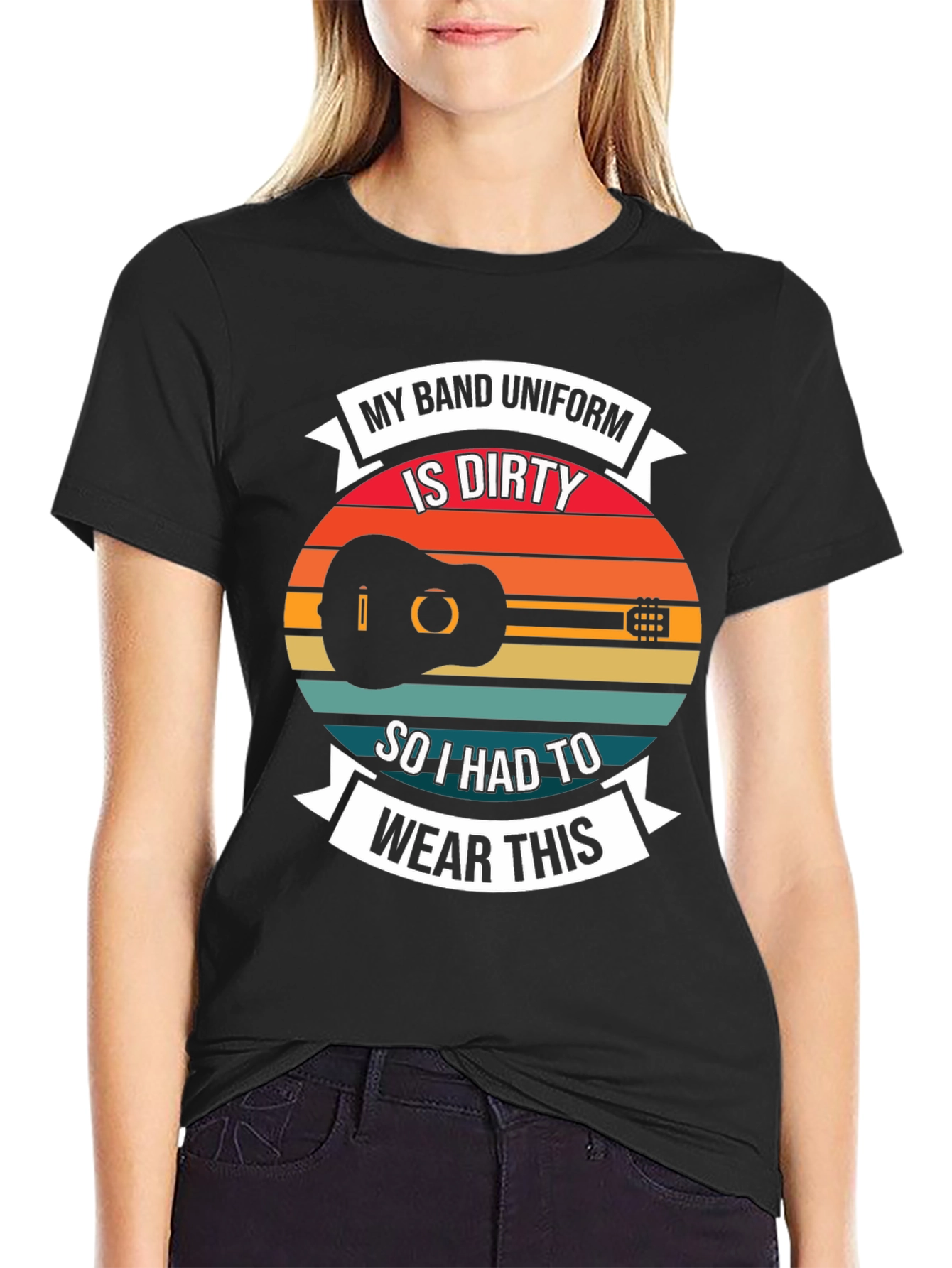 My Band Uniform is Dirty T-Shirt Guitar Funny