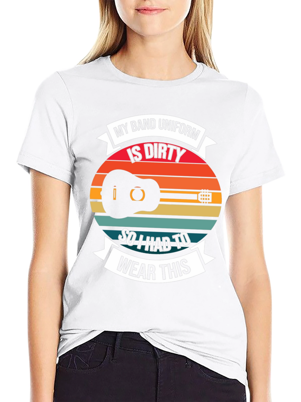 My Band Uniform is Dirty T-Shirt Guitar Funny