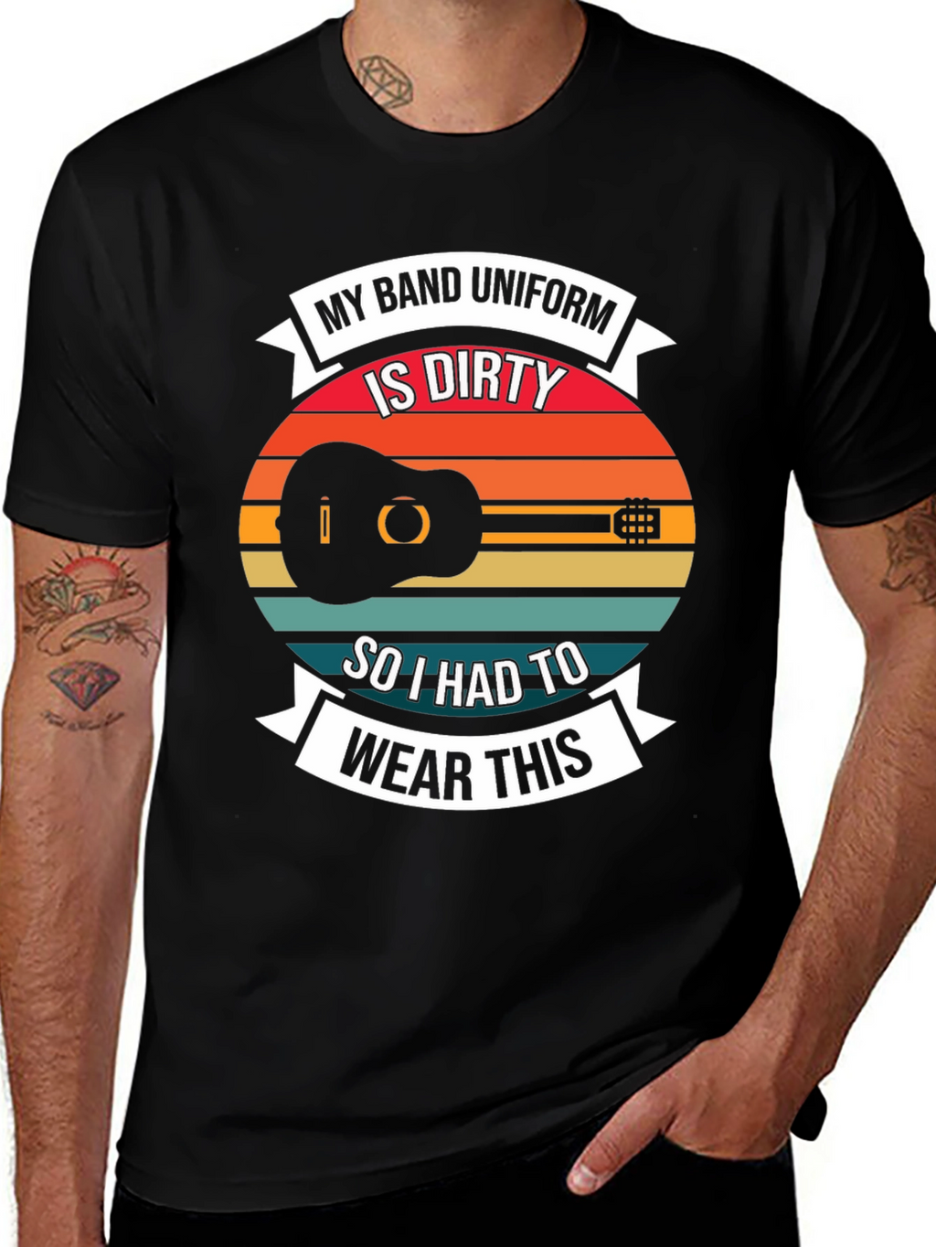 My Band Uniform is Dirty T-Shirt Guitar Funny