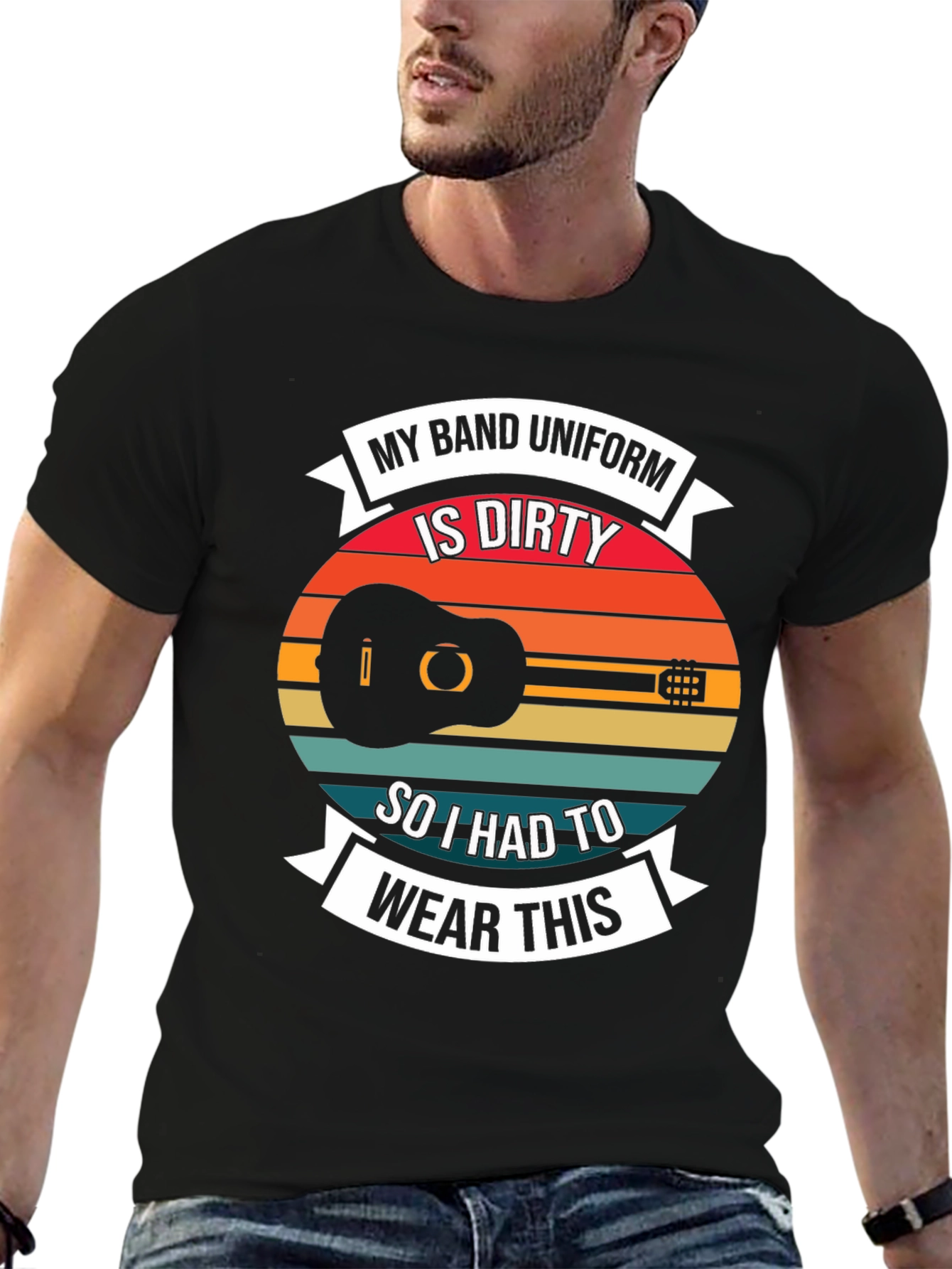 My Band Uniform is Dirty T-Shirt Guitar Funny