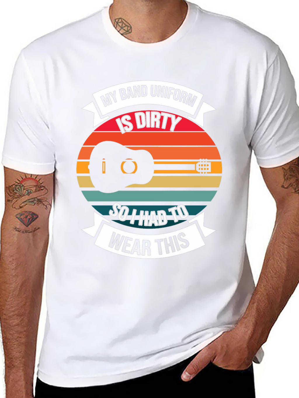 My Band Uniform is Dirty T-Shirt Guitar Funny