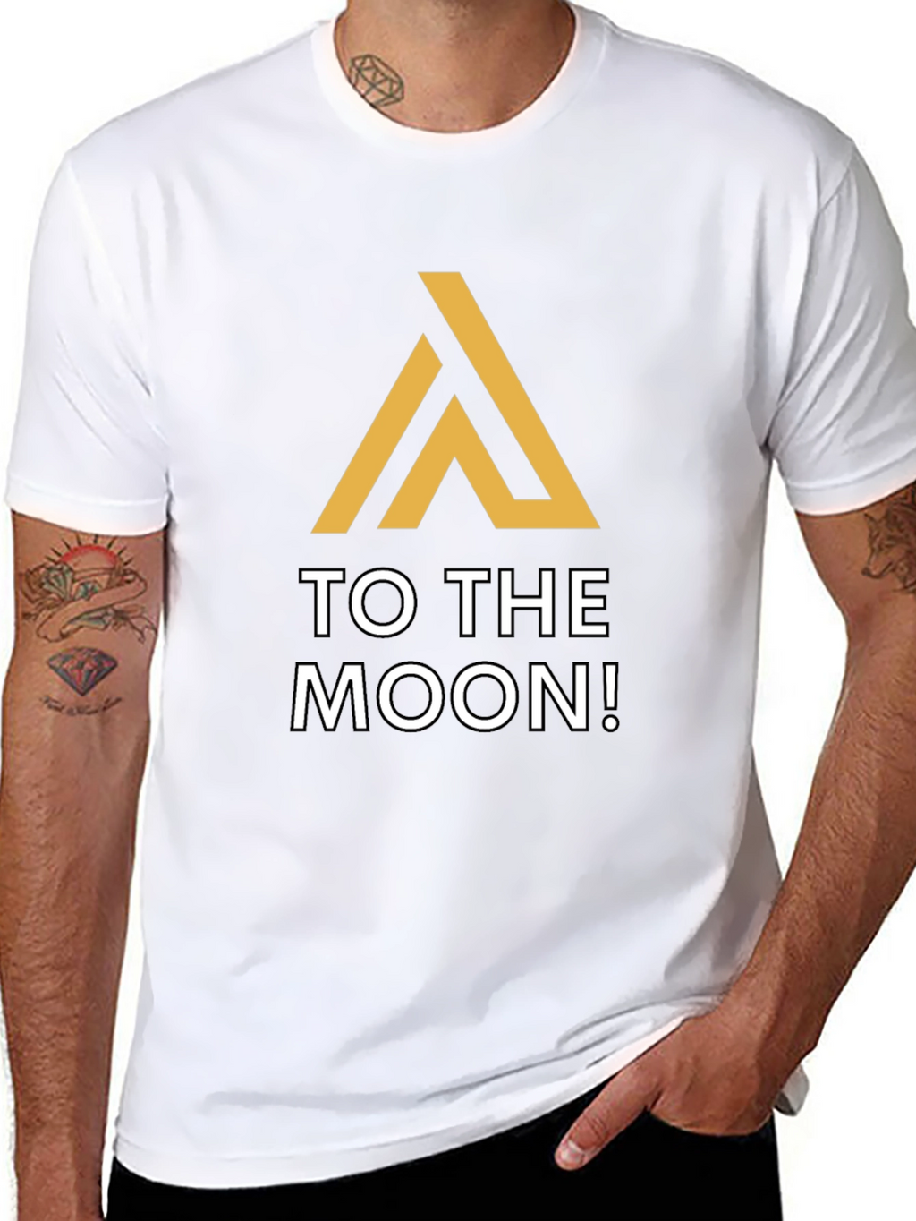 To The Moon Black Graphic Tee