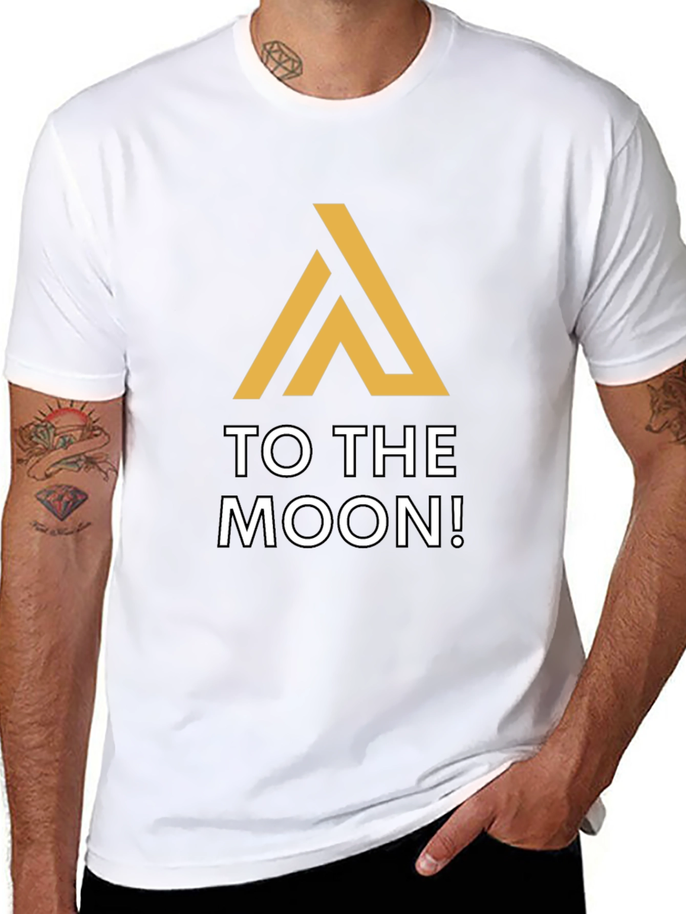 To The Moon Black Graphic Tee