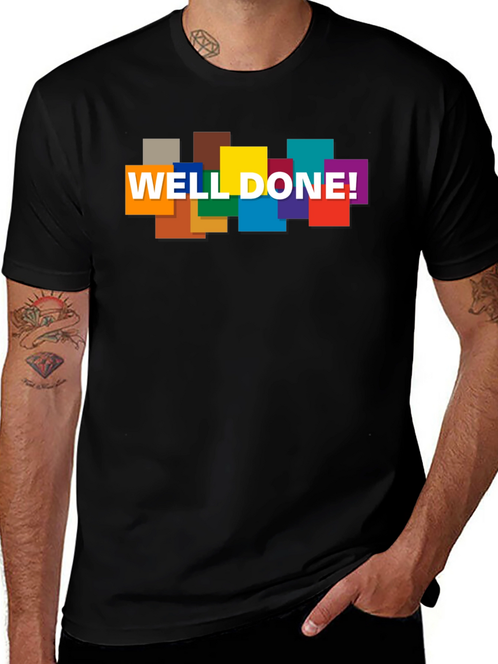 Well Done! Graphic Print Crew Neck T-Shirt