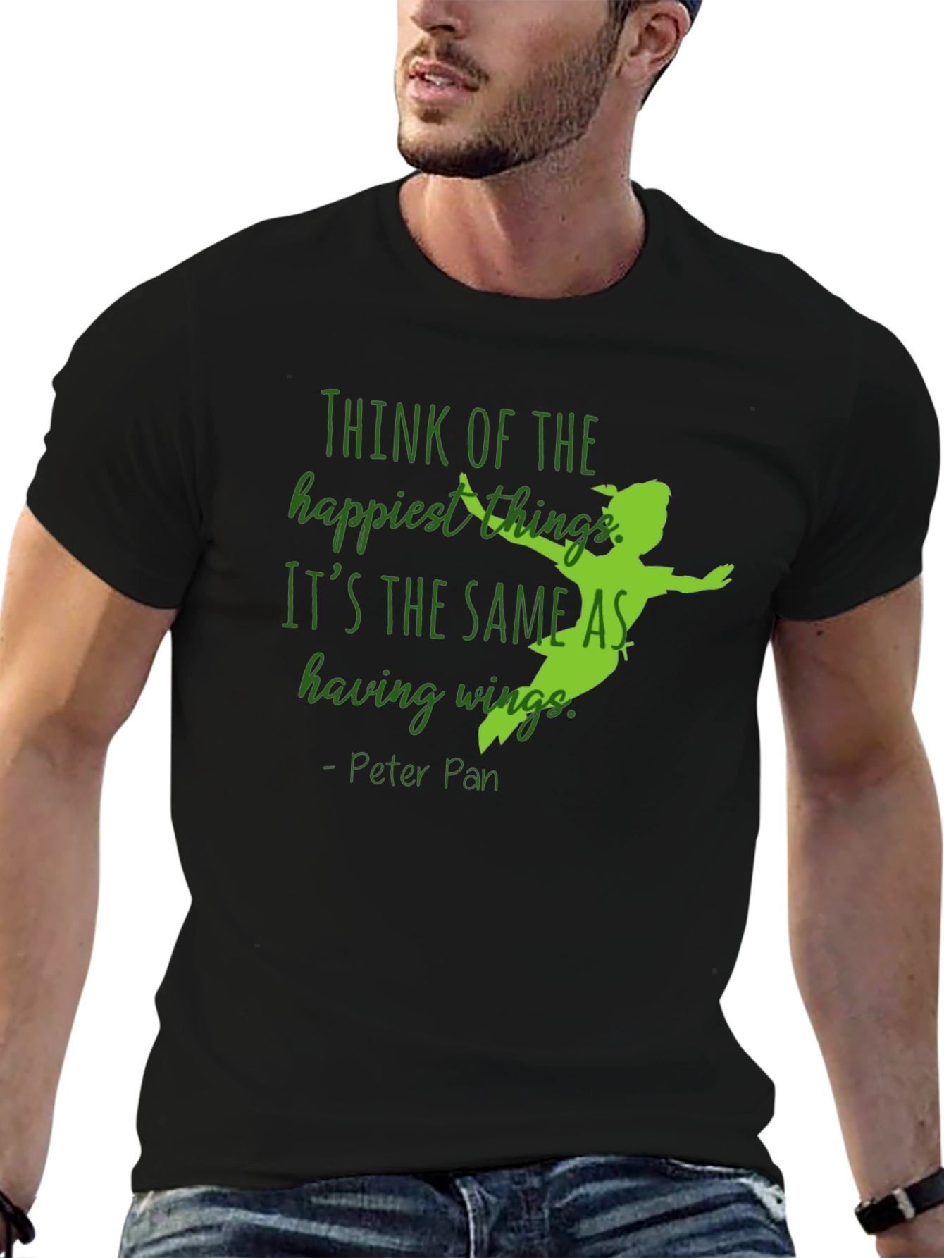 Peter Pan Tee: Think Happy Thoughts Graphic T-Shirt