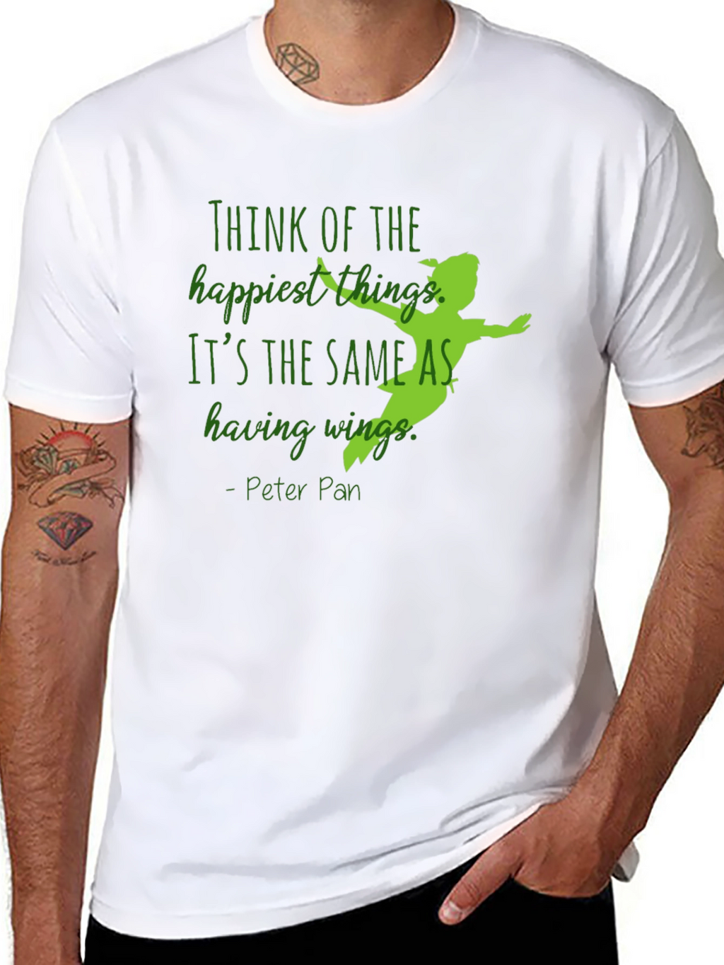Peter Pan Tee: Think Happy Thoughts Graphic T-Shirt