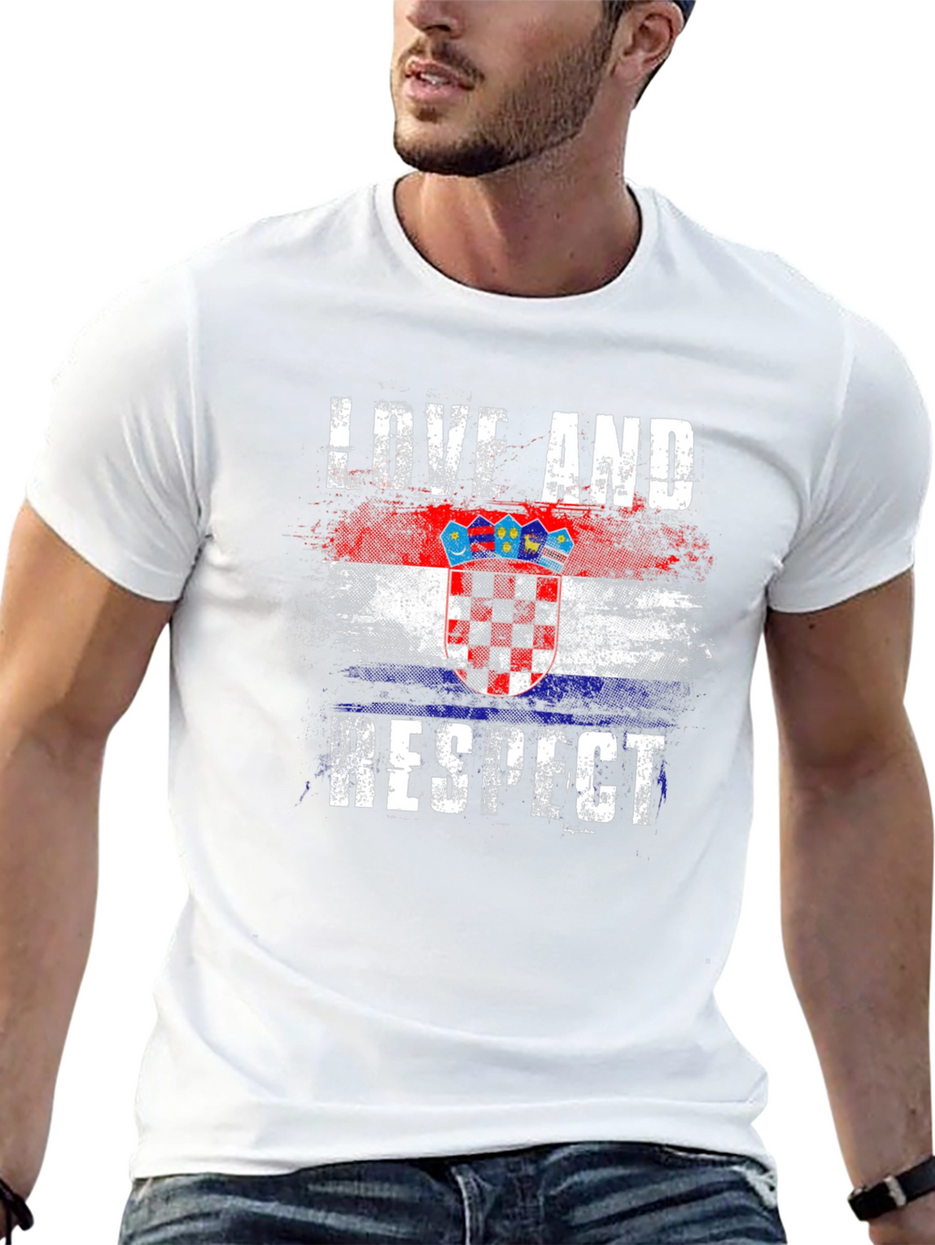 Croatia Flag Graphic T-Shirt - Love and Respect