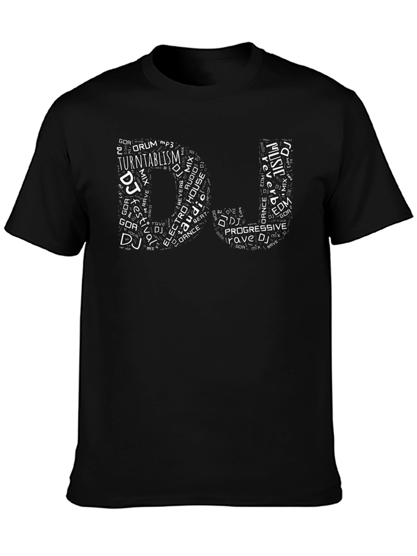DJ Music Word Art T-Shirt