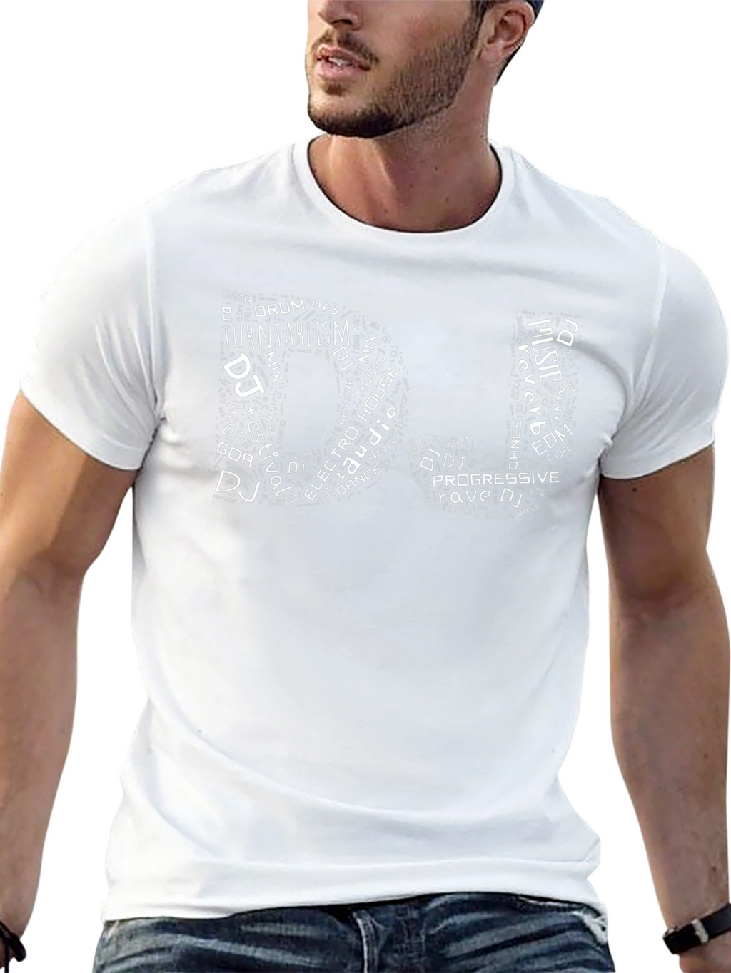 DJ Music Word Art T-Shirt