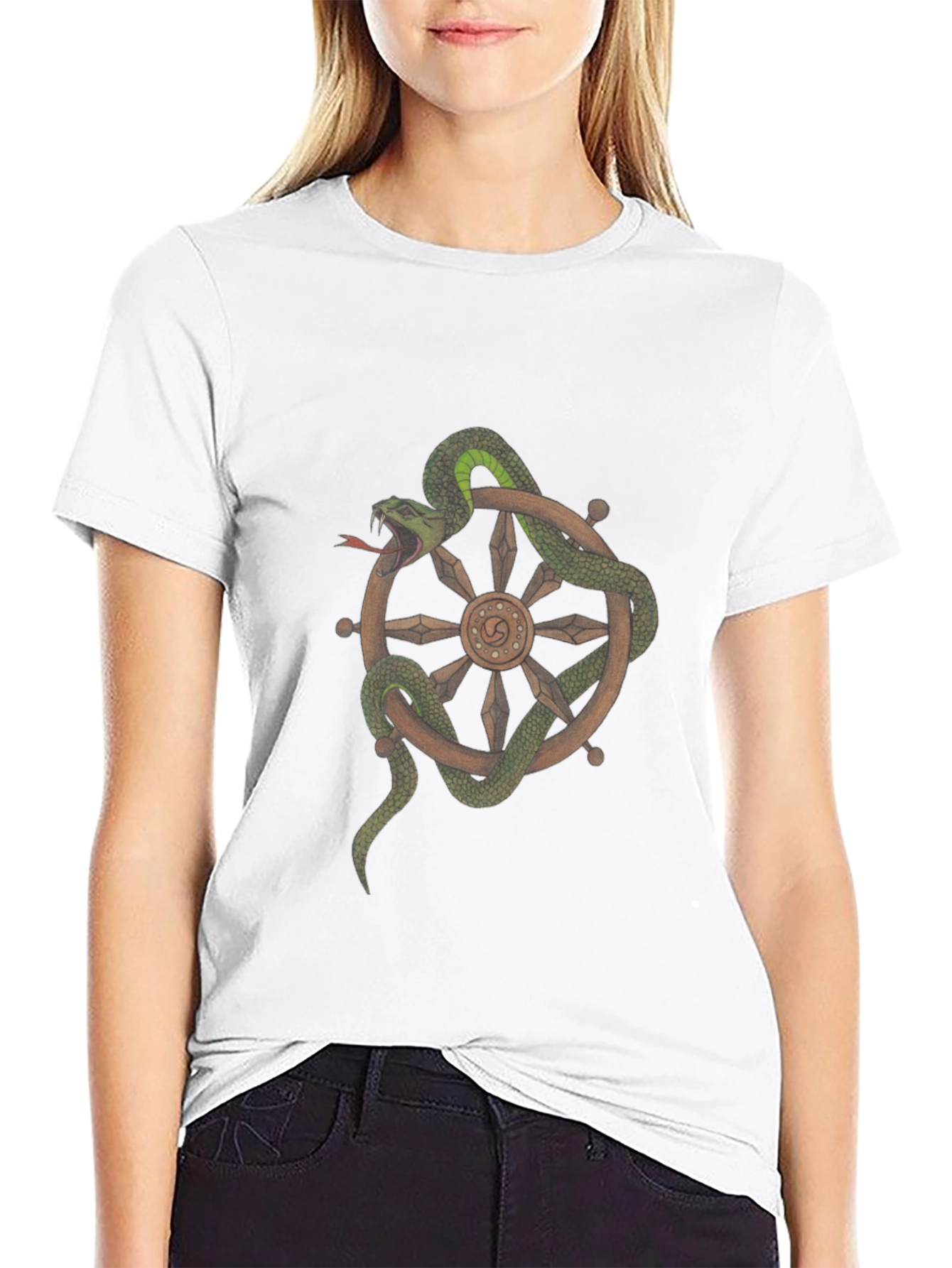 Snake Around Wheel Graphic T-Shirt