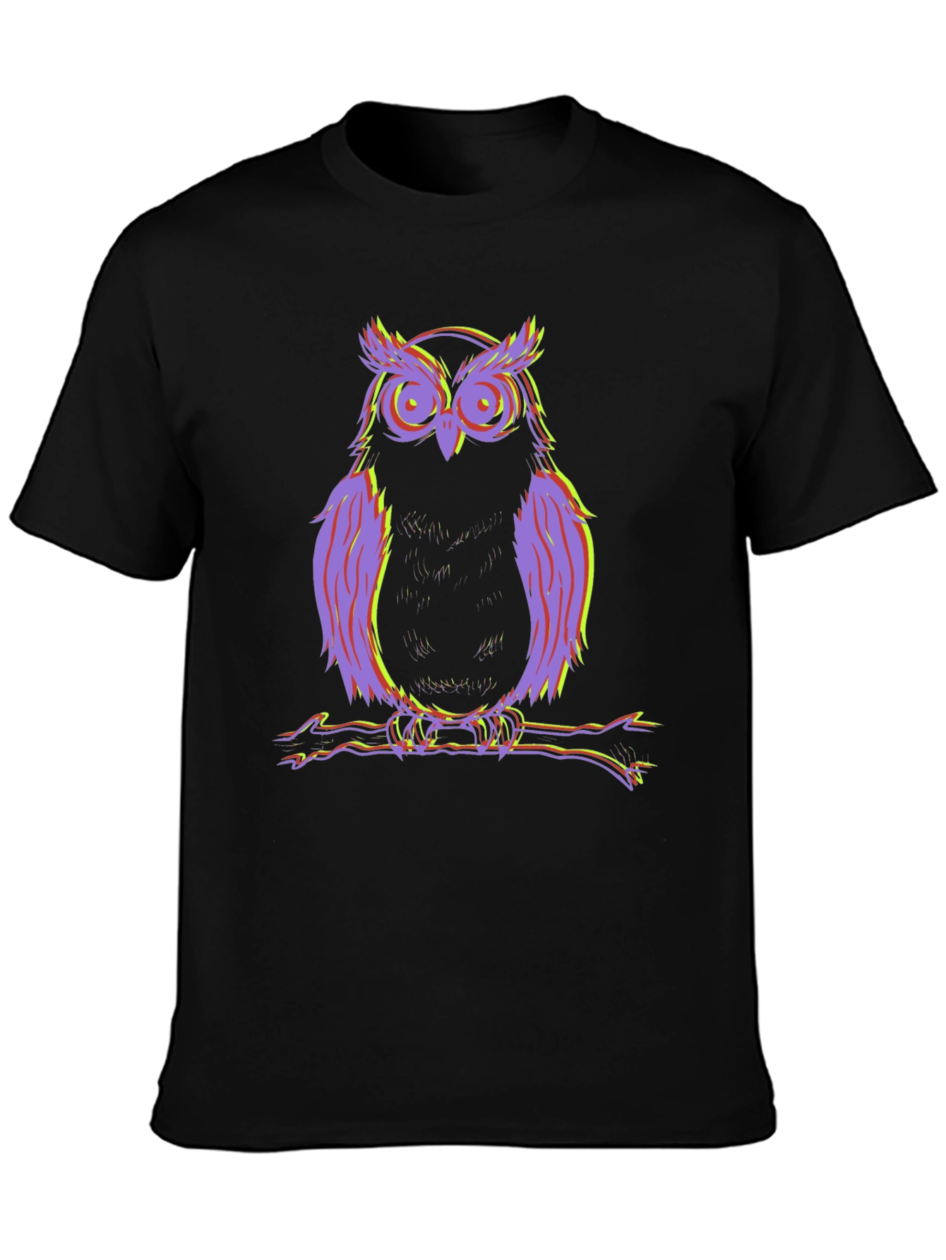 Psychedelic Owl Graphic Tee - Cool Mens Shirt