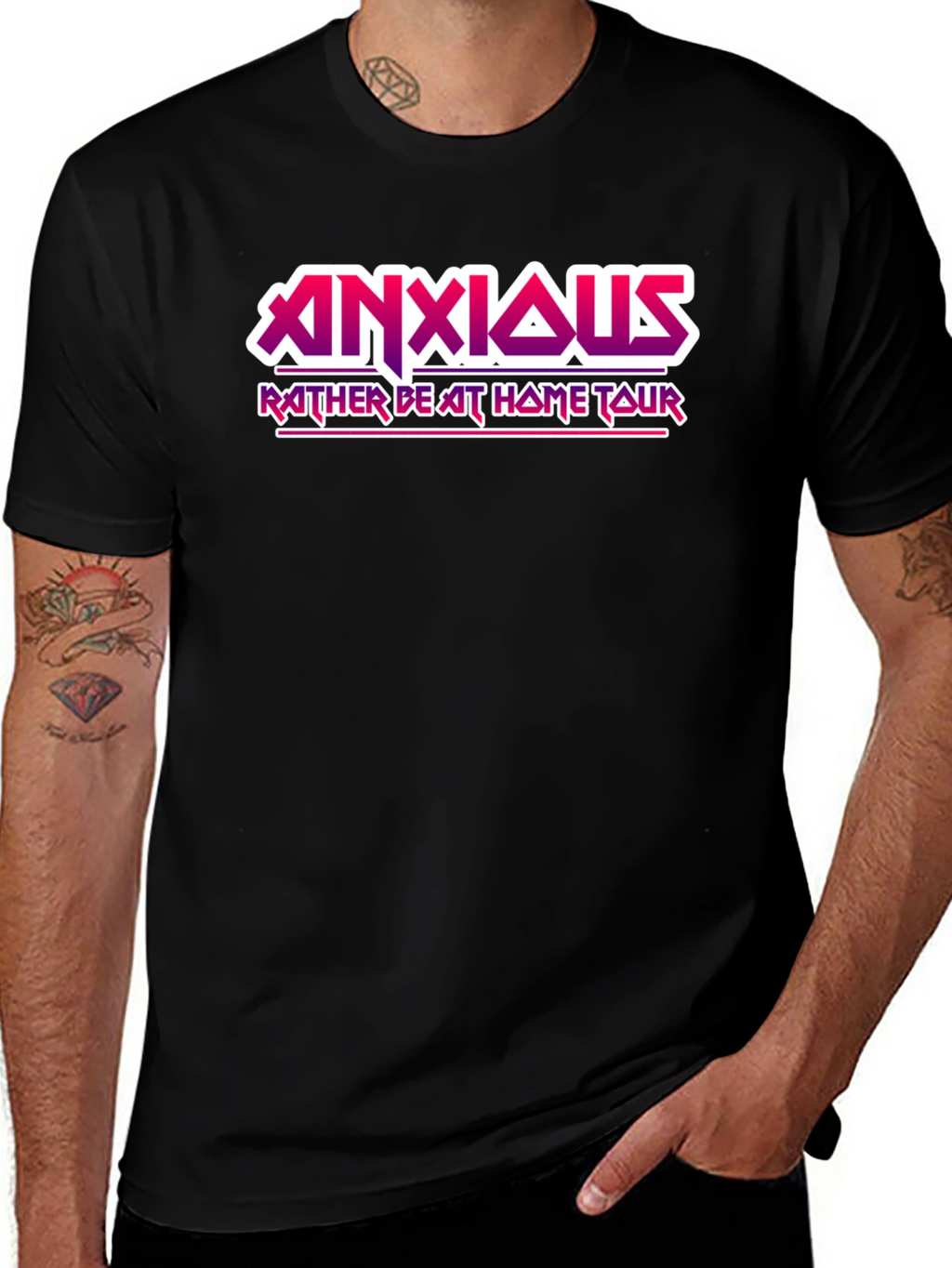 Anxious Rather Be At Home Tour Graphic T-Shirt