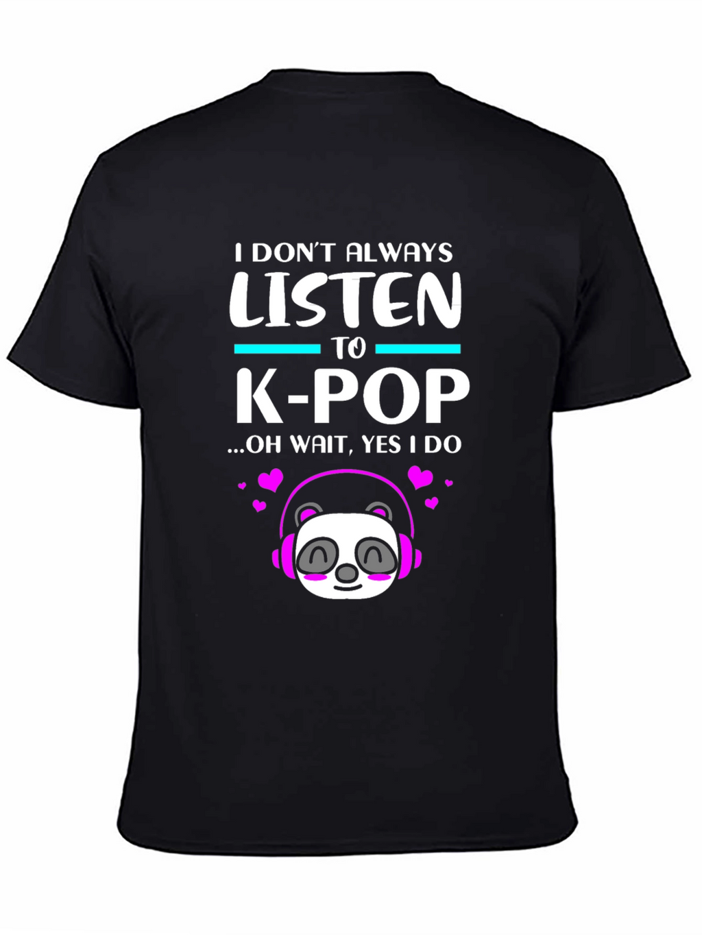 K-Pop Panda Graphic Tee - Music Lover T-Shirt