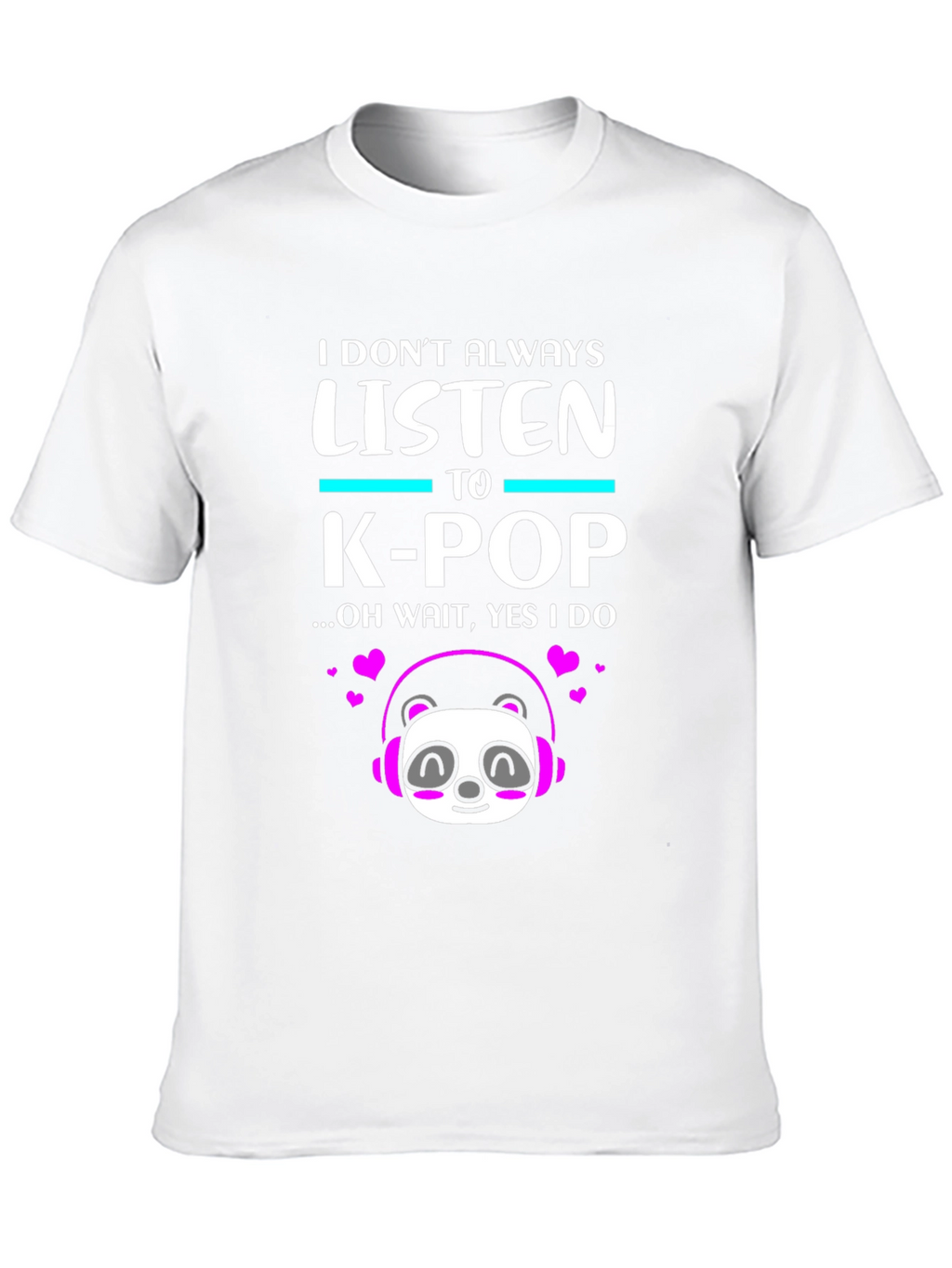 K-Pop Panda Graphic Tee - Music Lover T-Shirt